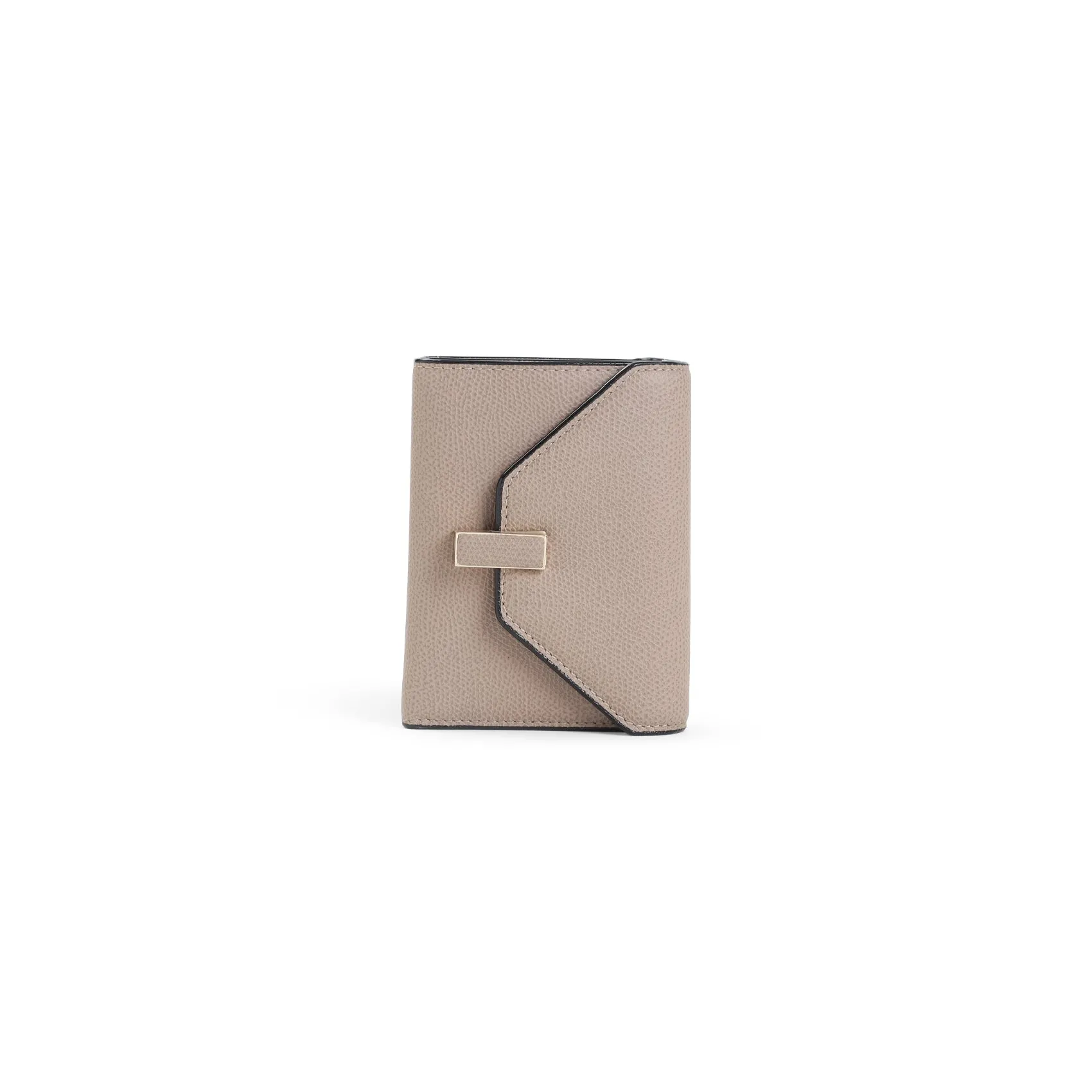 Beige Iside Calf Leather Wallet