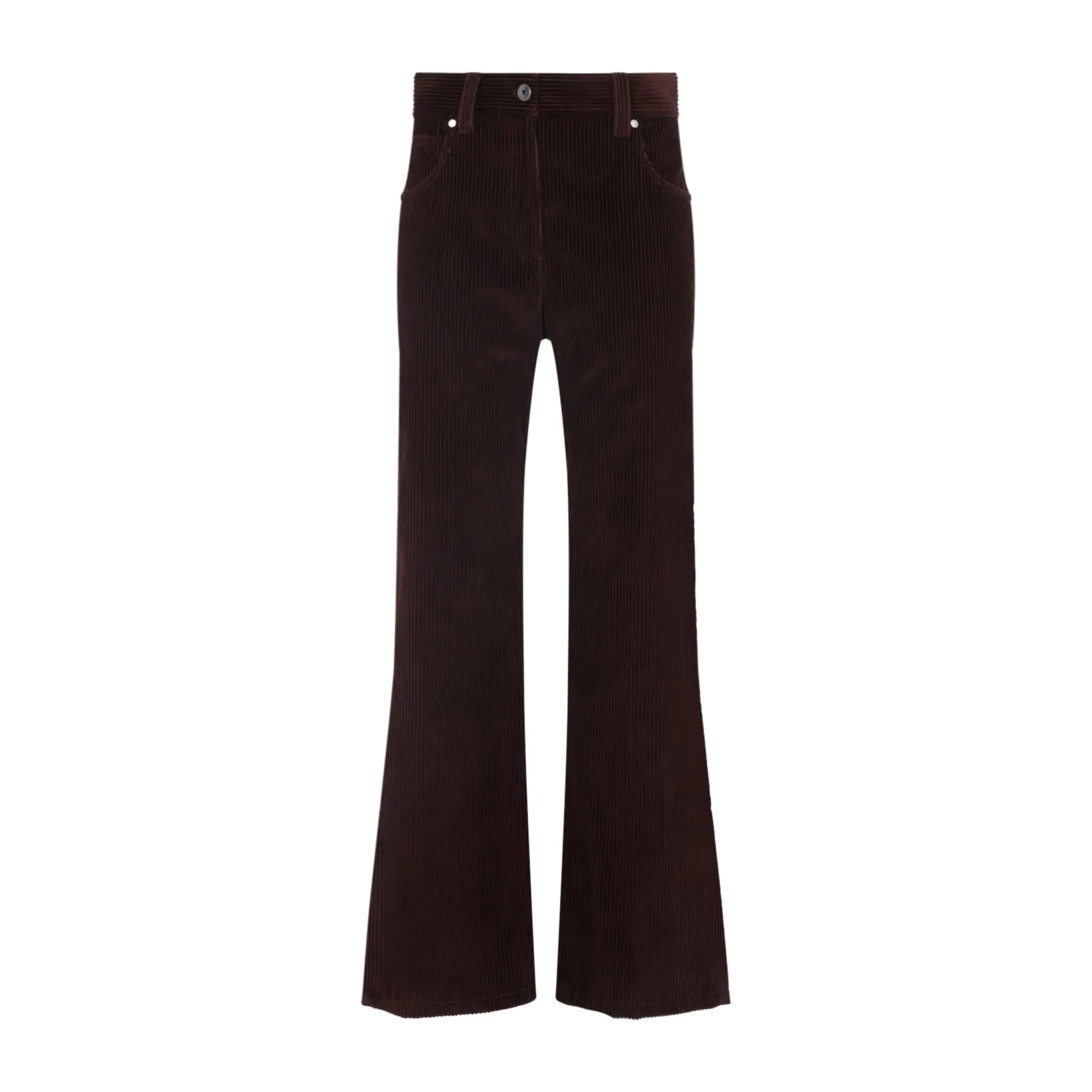 Dark Red Corduroy Cotton Pants
