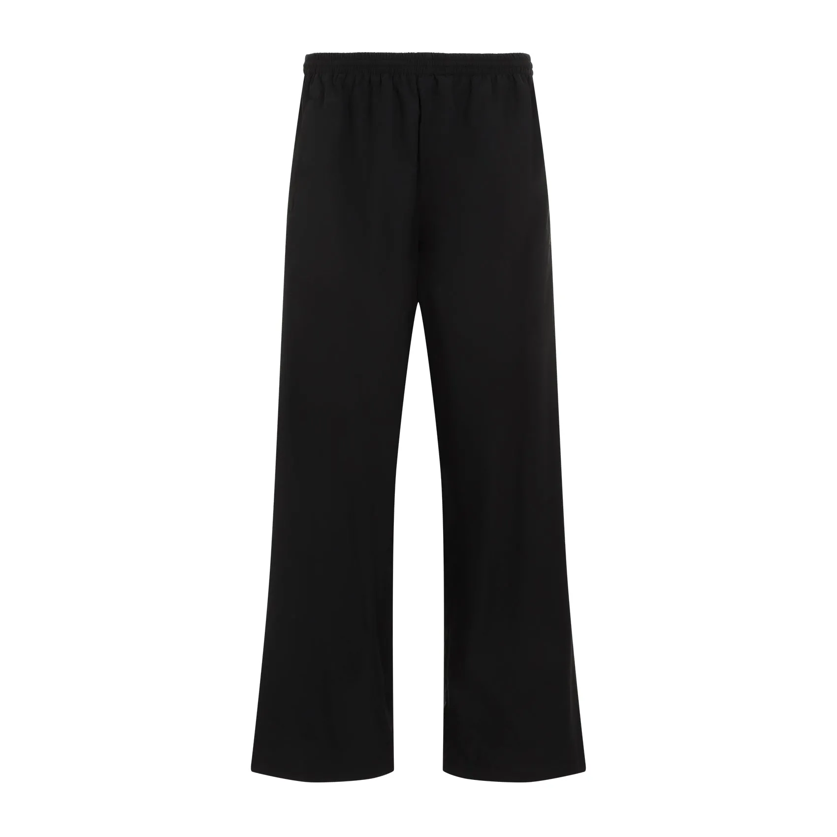 Black Medium Fit Tracksuit Cotton Pants