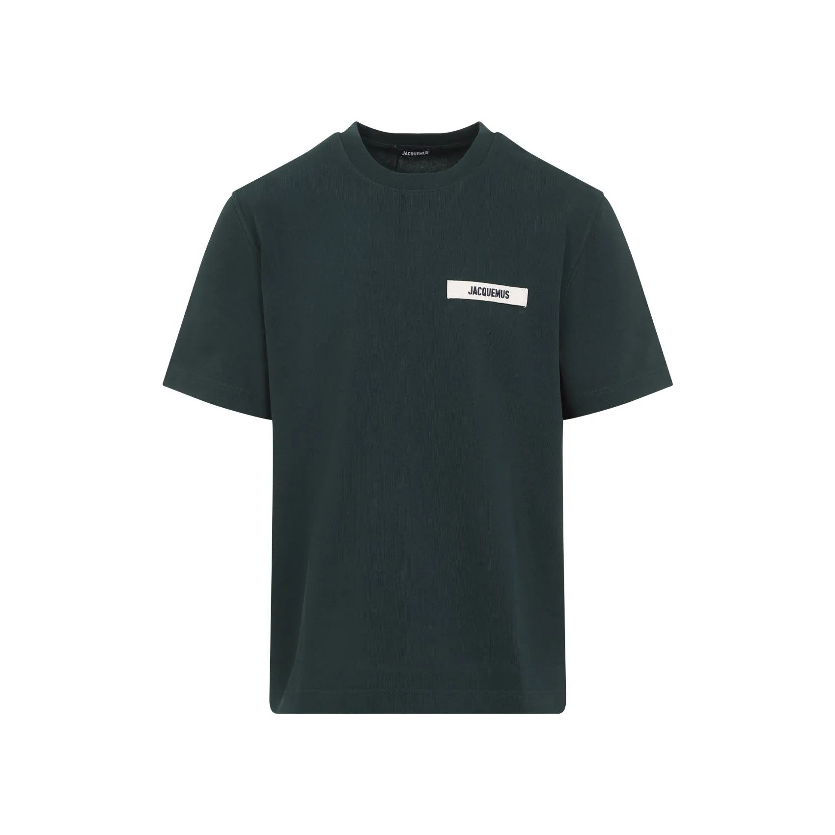 Dark Green Cotton Le T-Shirt Grosgrain T-Shirt
