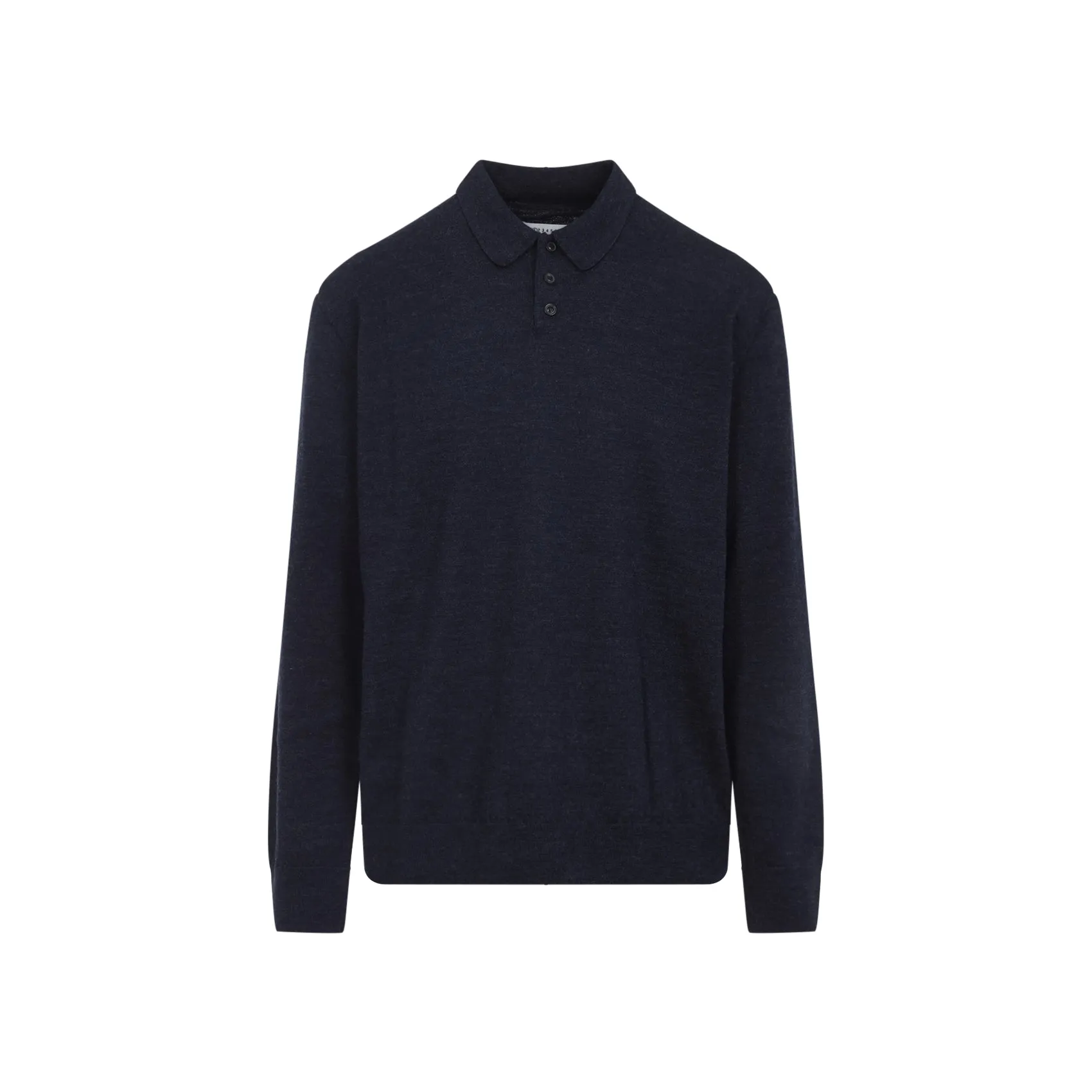 Navy Wool Polo