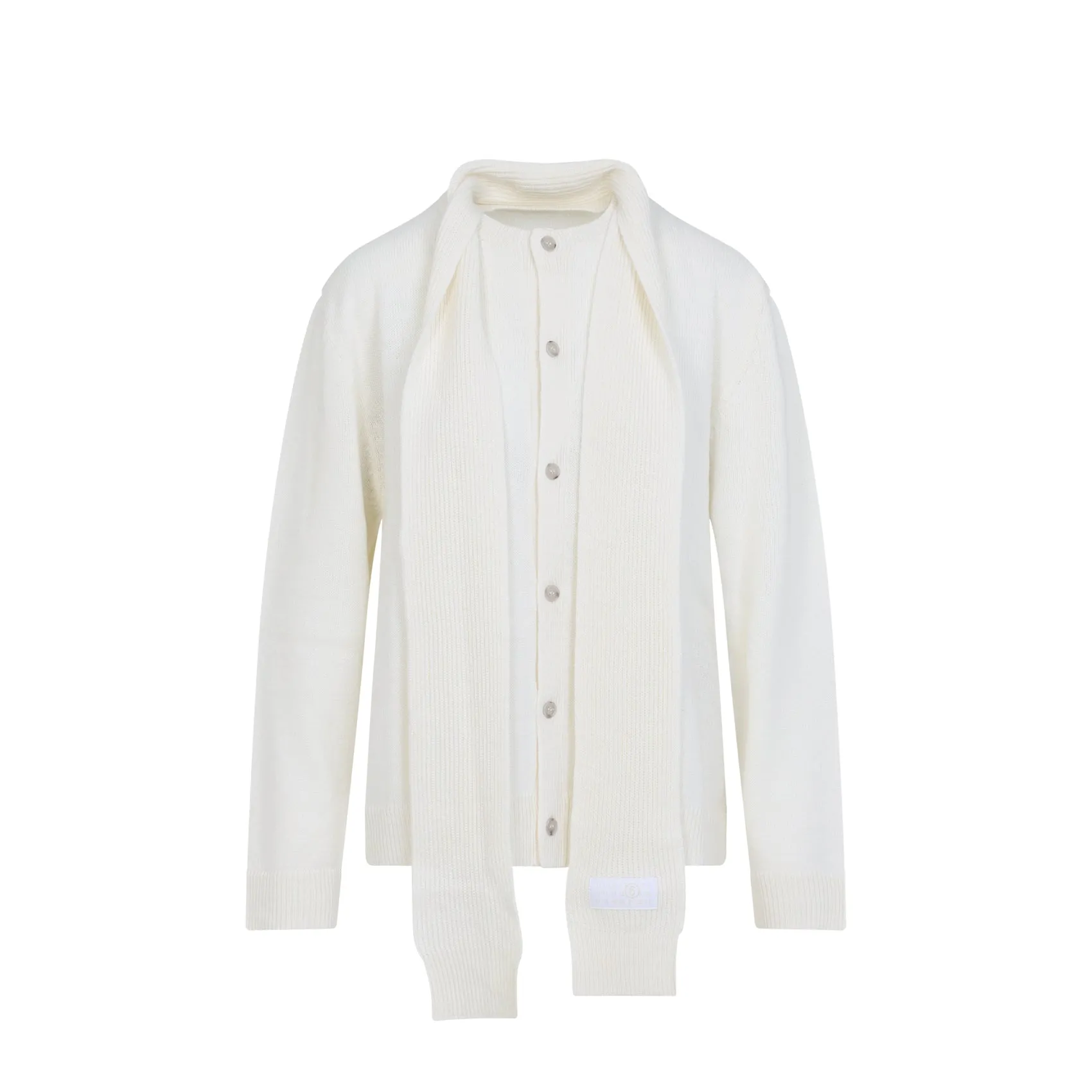 White Wool Cardigan