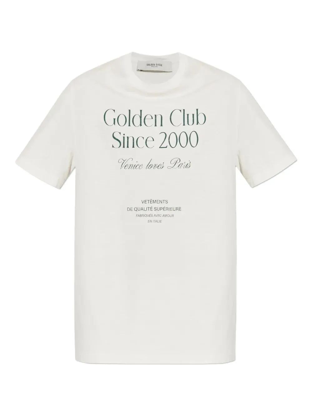 T-Shirt In Cotone Con Stampa `Golden Club Since 2000`