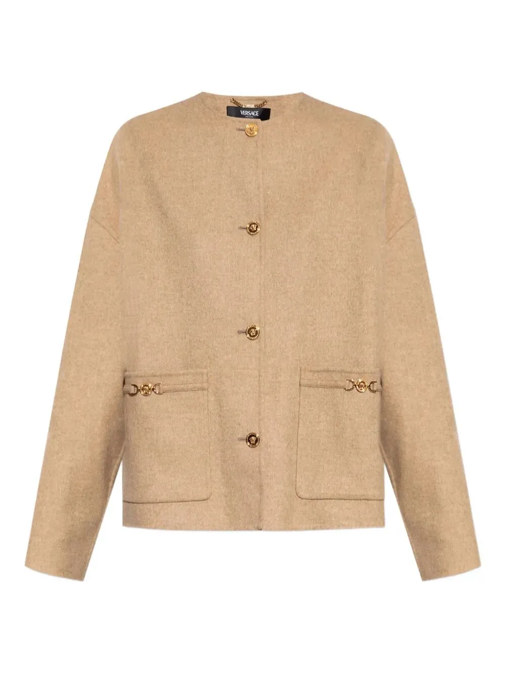 Giacca In Lana Con Bottoni Medusa
