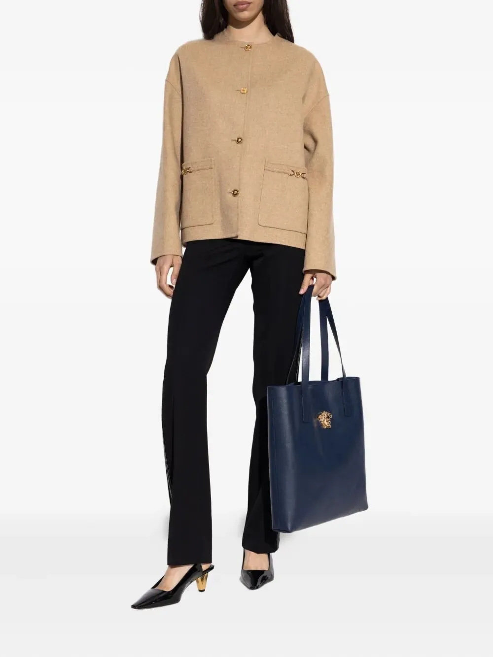 Black Virgin Wool Mini Jacket