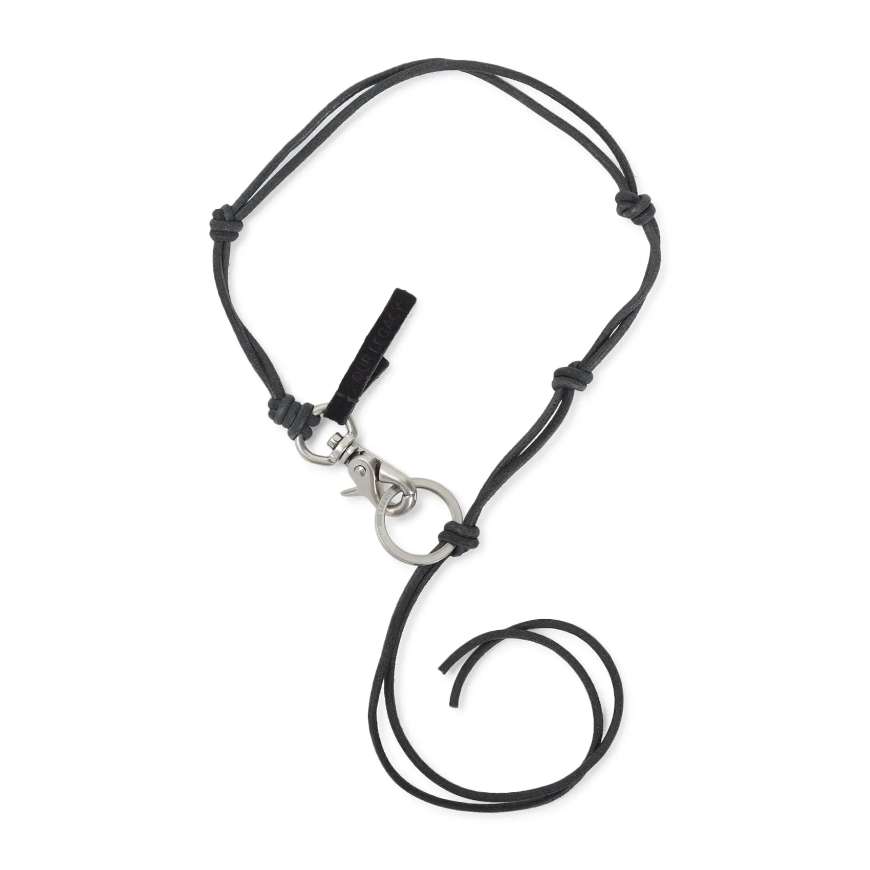 Black Cow Leather Ladon Key Ring