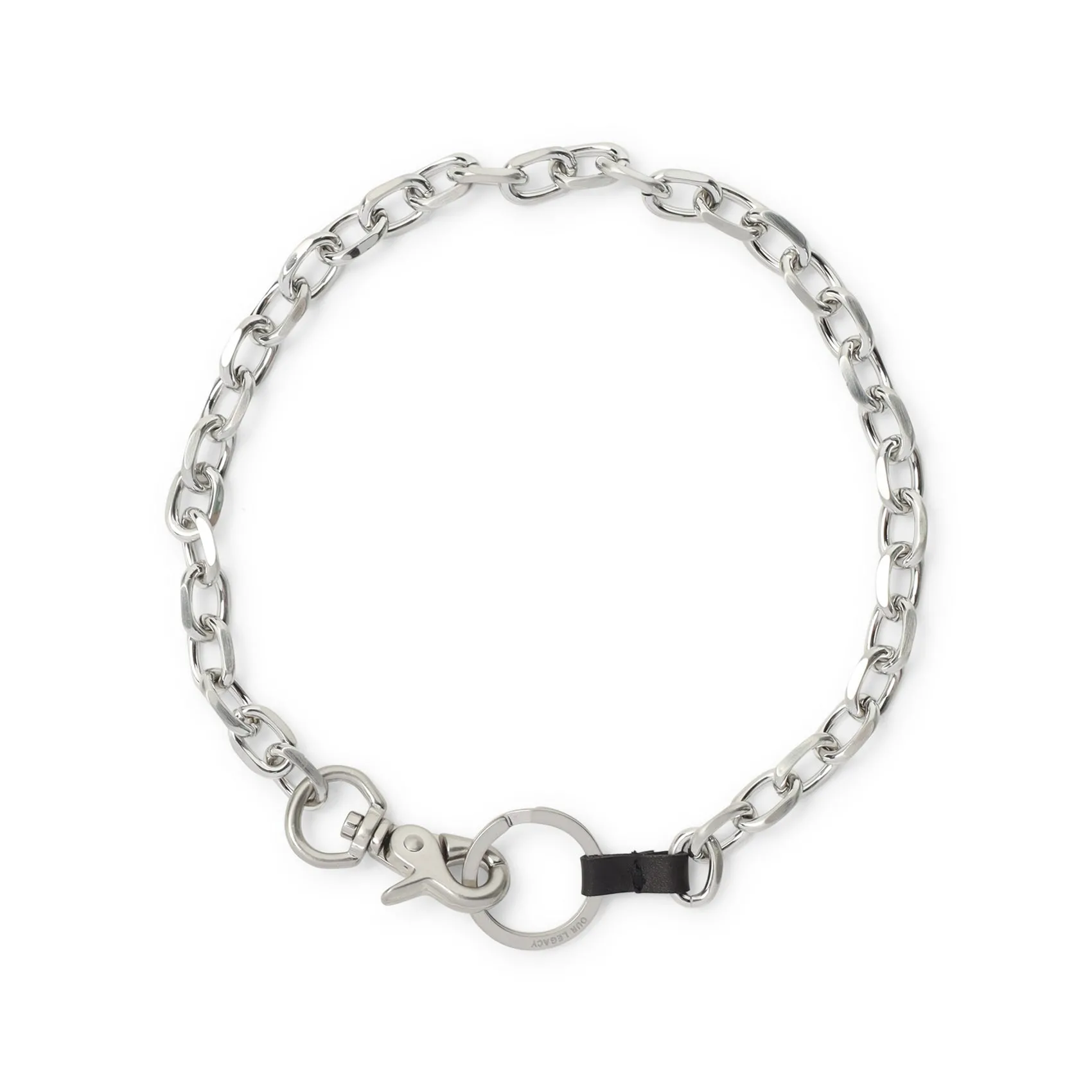 Matte Nickel Grey Brass Ladon Key Ring