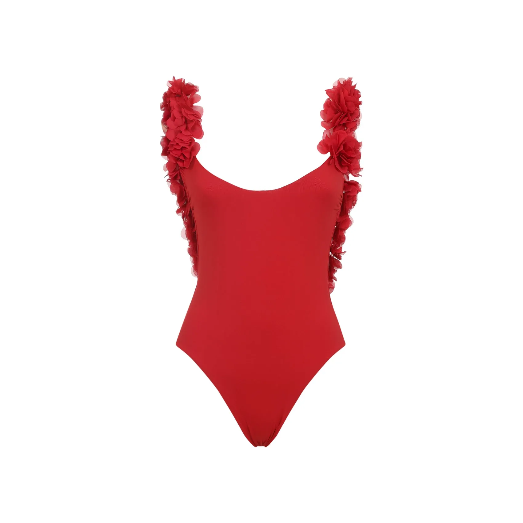Red Amira Polyamide One-Piece