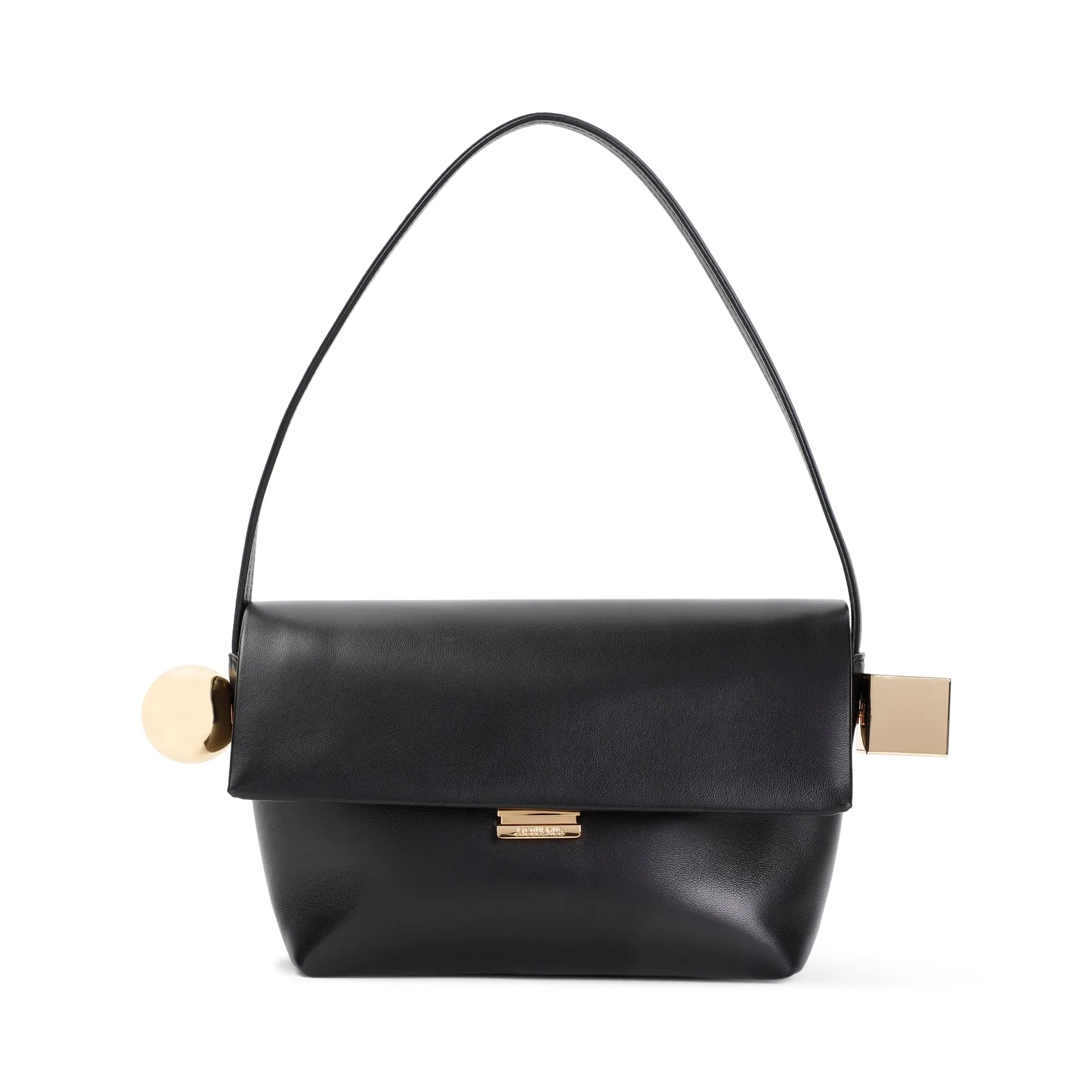 Black Lamb Leather Le Rond Carre Handbag