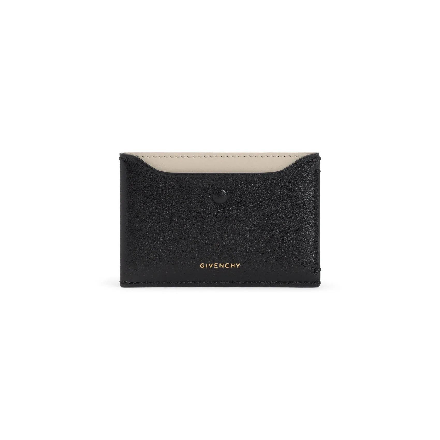 Black Calf Leather Credit Card Case