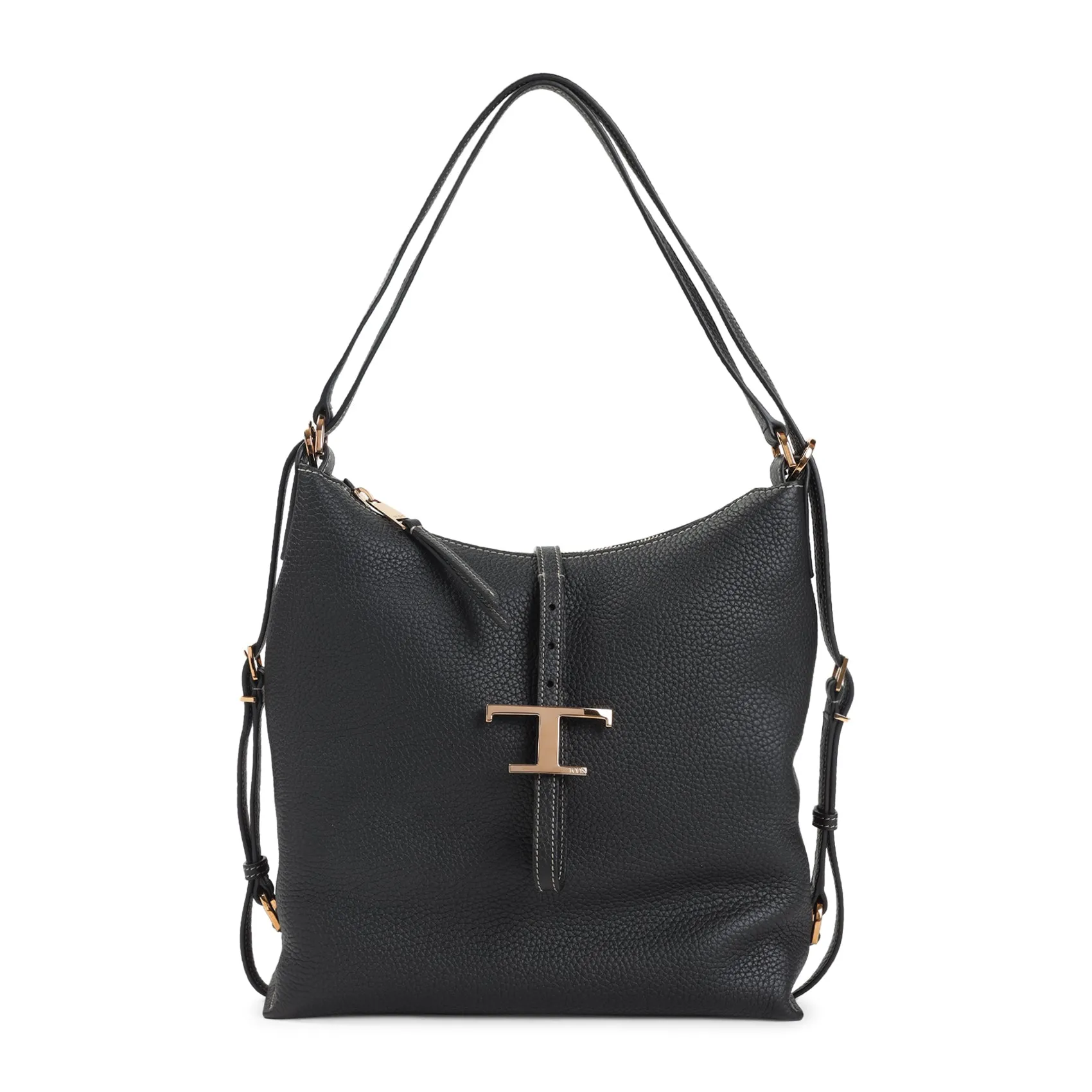 Black Tse Grained Leather Shoulder Bag