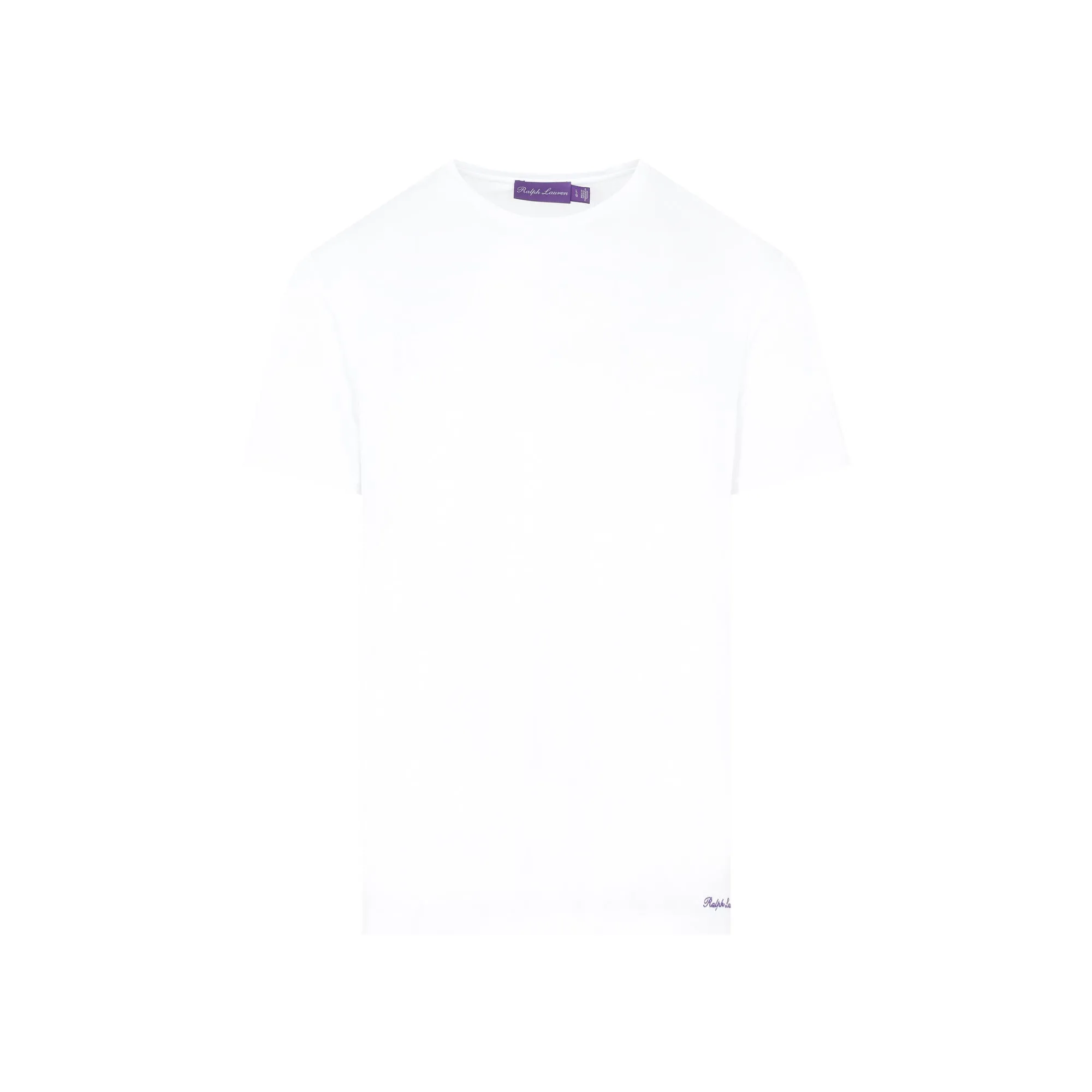 White Cotton Embroidered Logo T-Shirt