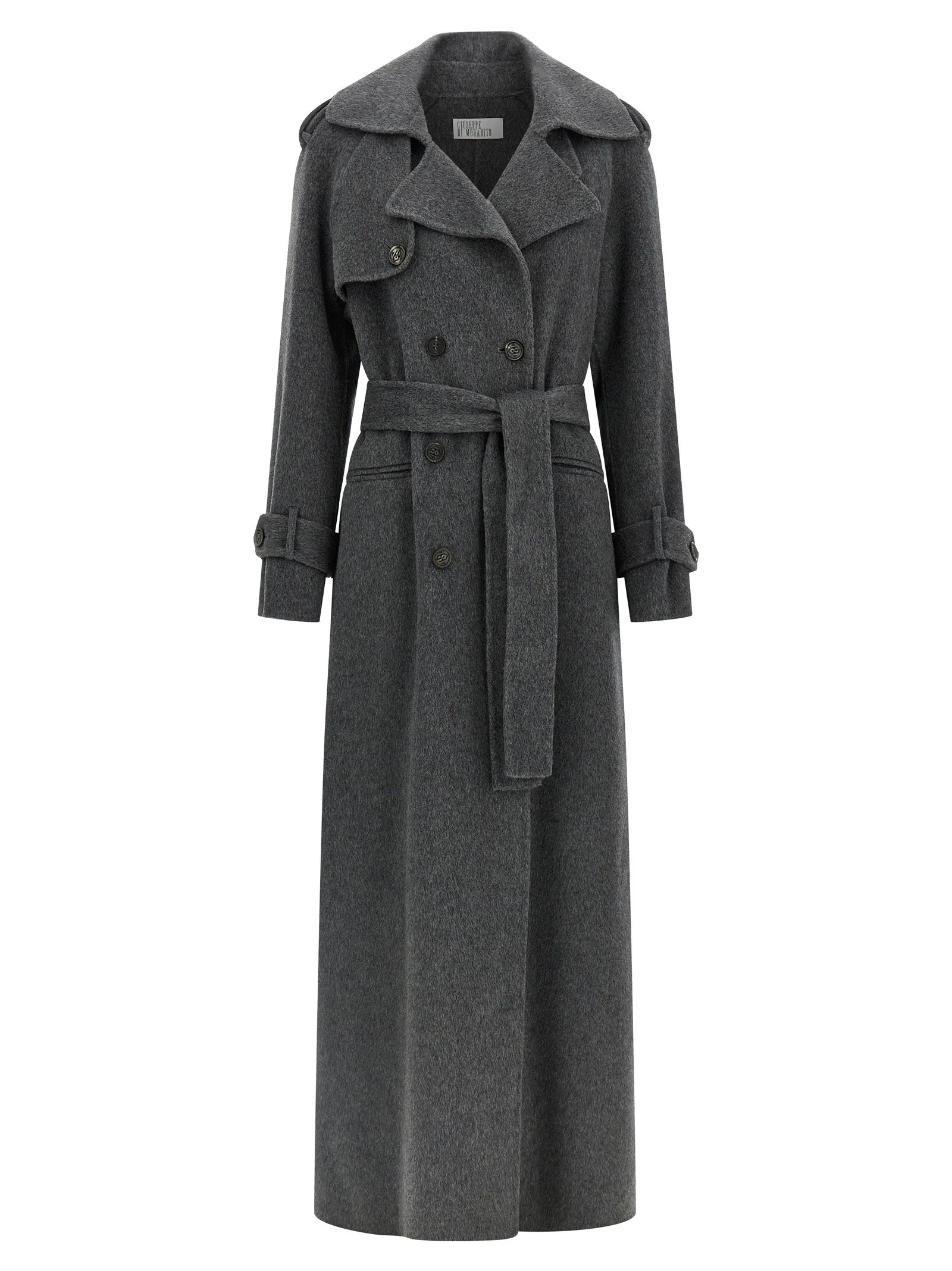 Long Coat Trench E Impermeabili Grigio