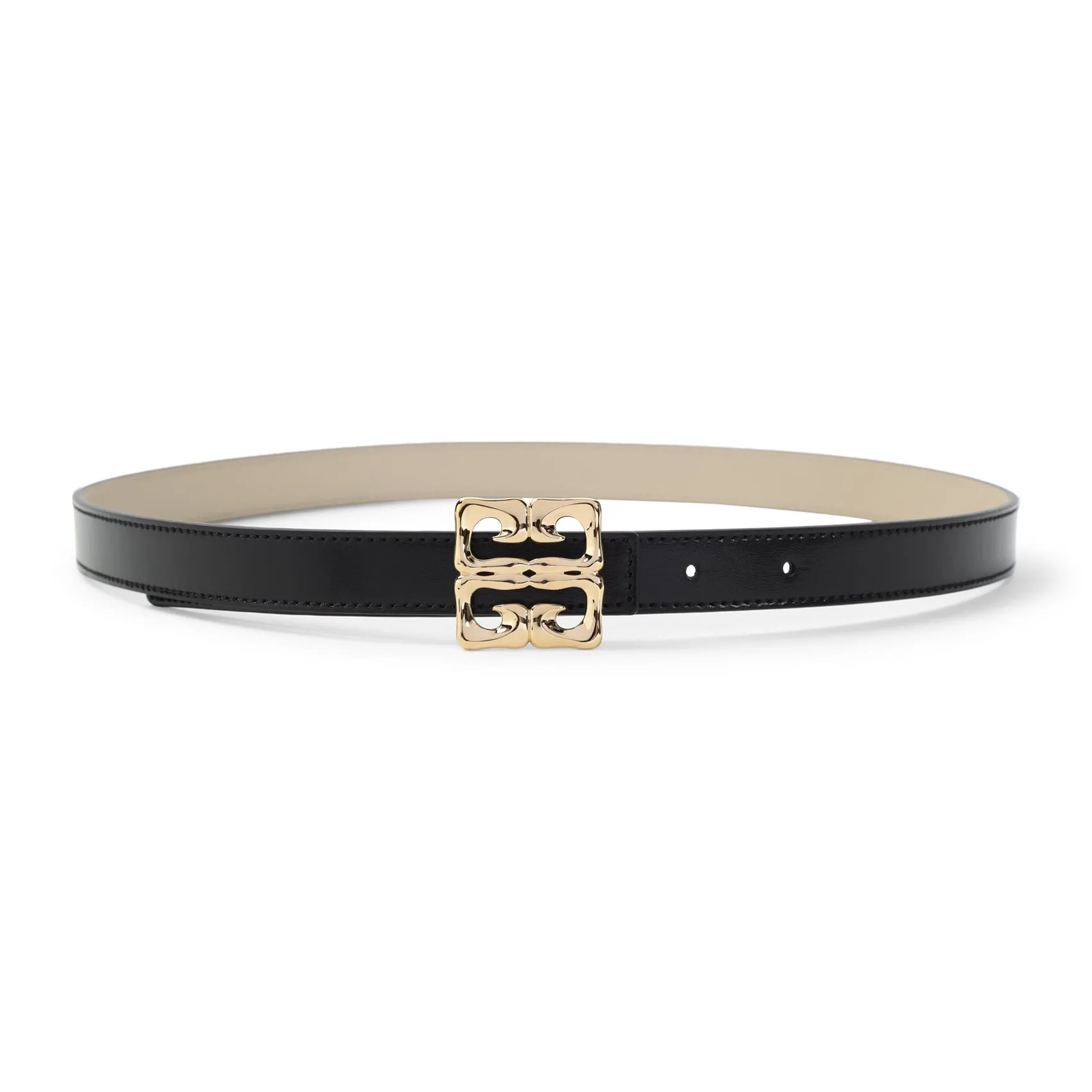 Black Calf Leather 4g Liquid 2cm Belt