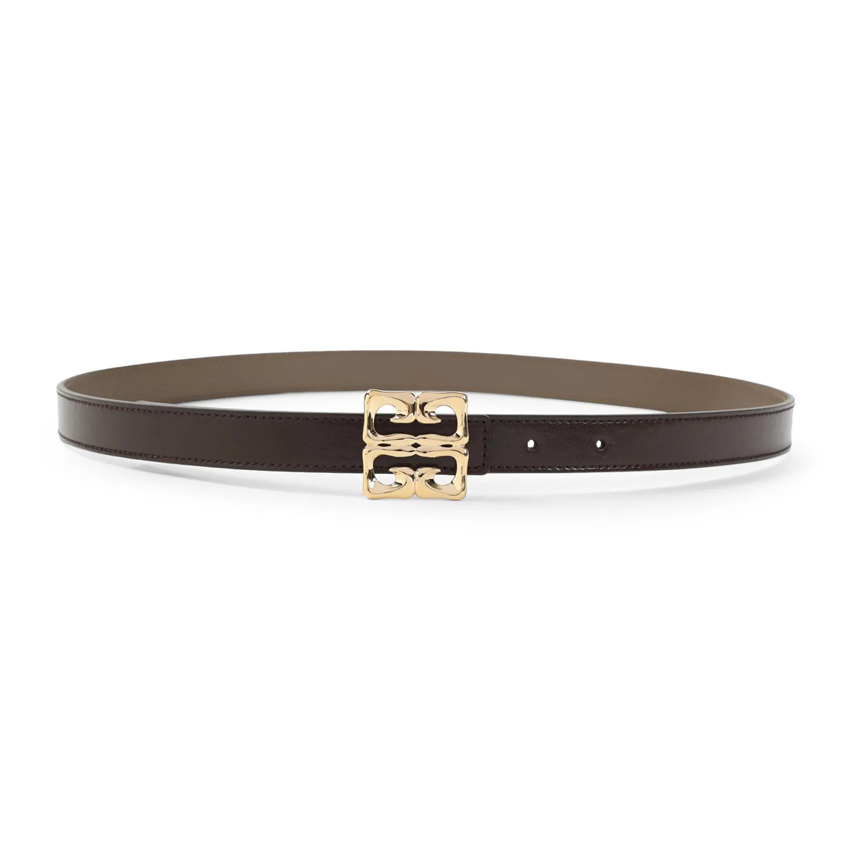 Dark Brown Calf Leather 4g Liquid 2cm Belt