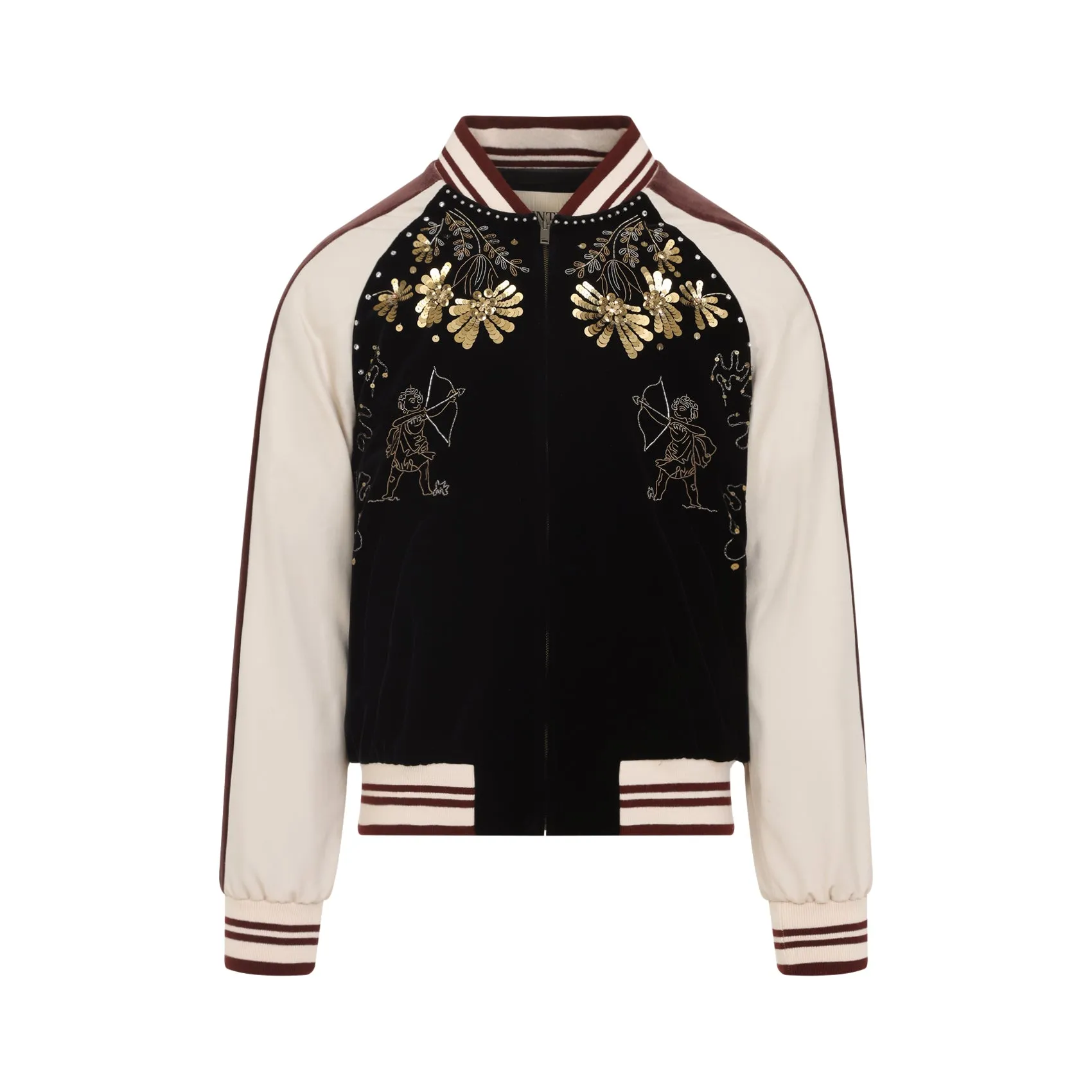 Black Embroidered Cotton Jacket