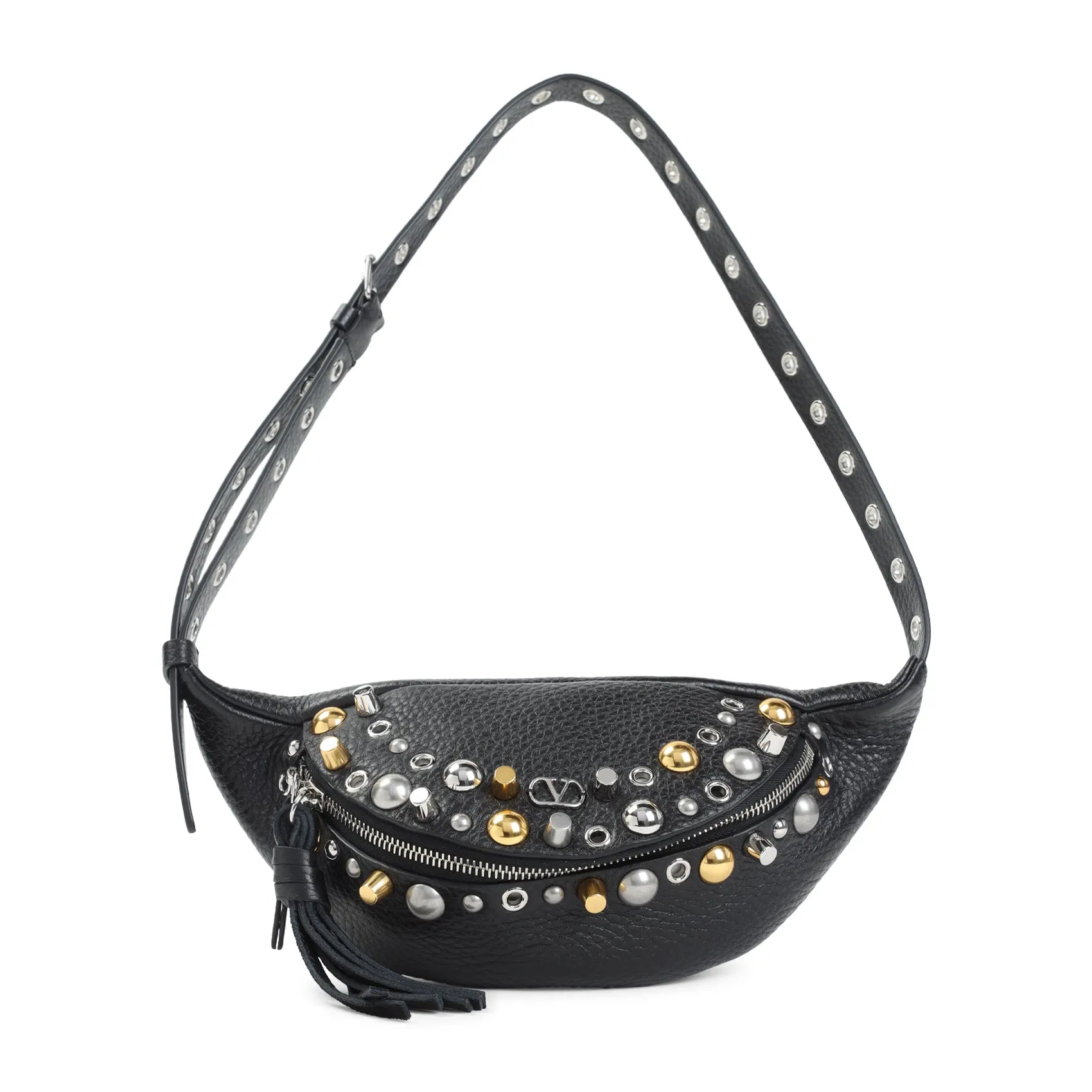 Black Calf Leather Nellcote Belt Bag