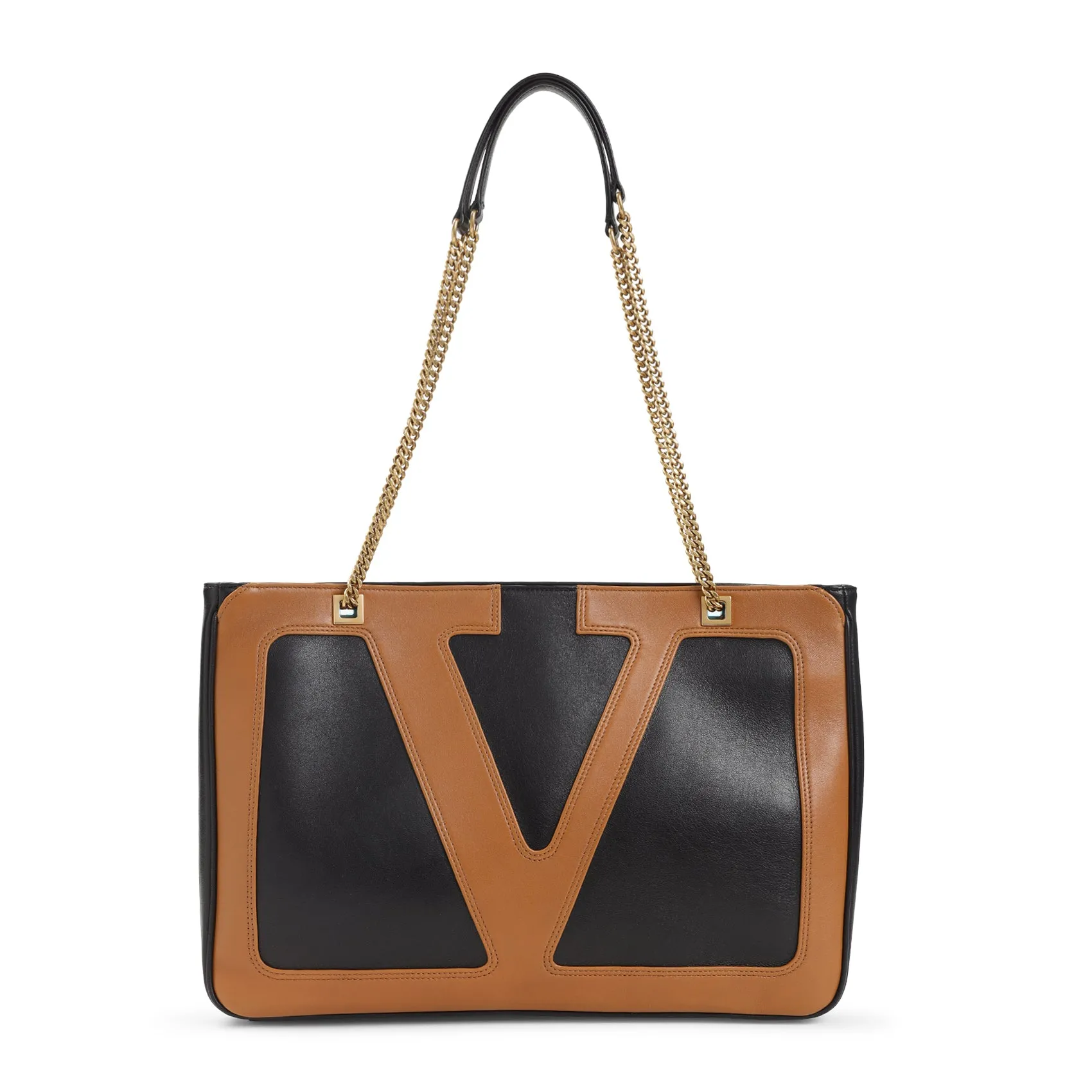 Black Lambskin Leather Viva Superstar Medium Tote Bag