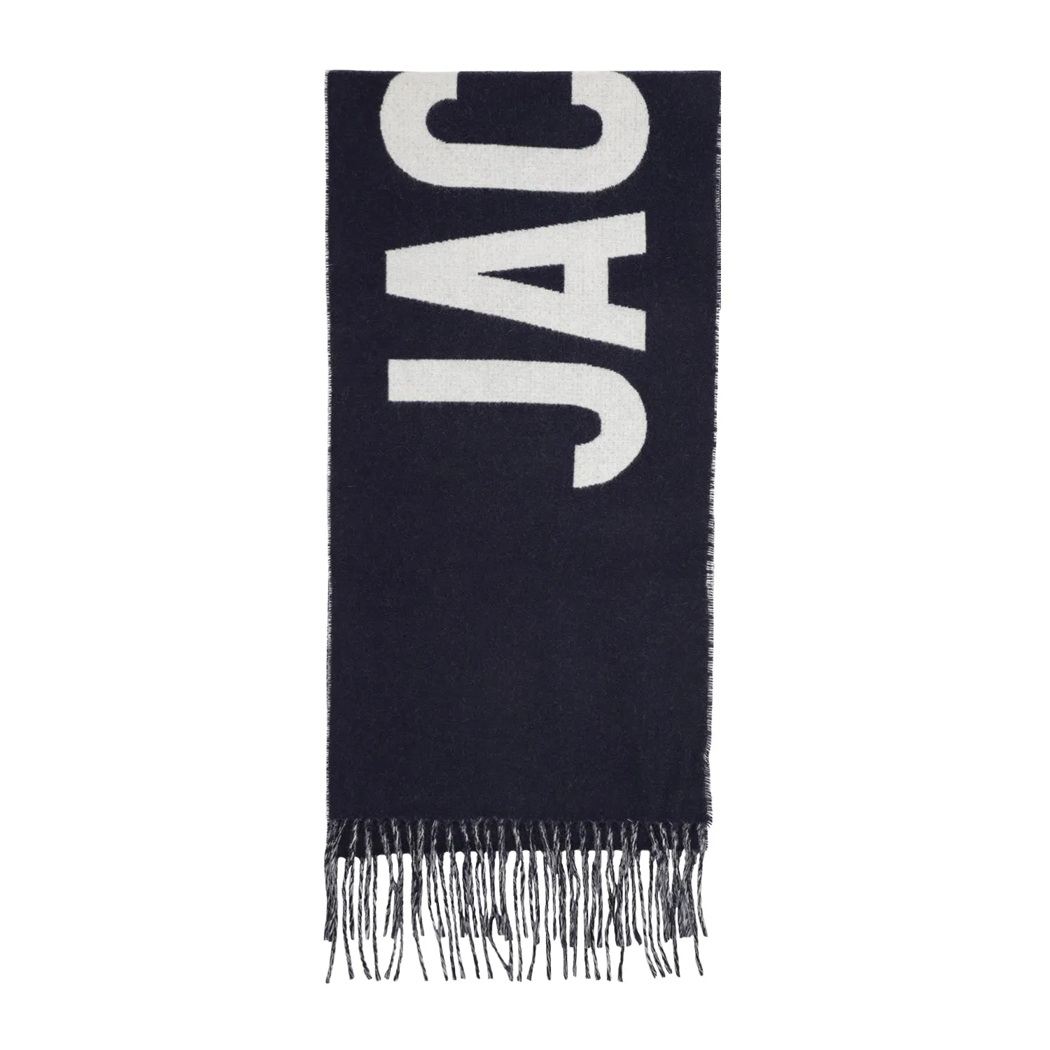 Navy Wool Logoed L`éCharpe Jacquemus