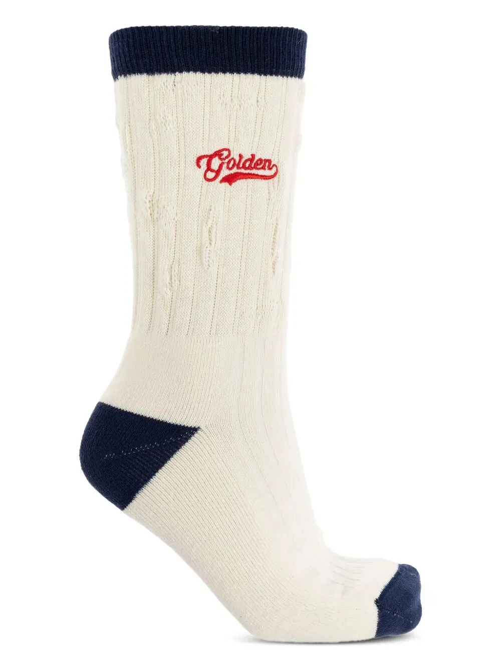 Calzini Bicolore In Maglia A Coste