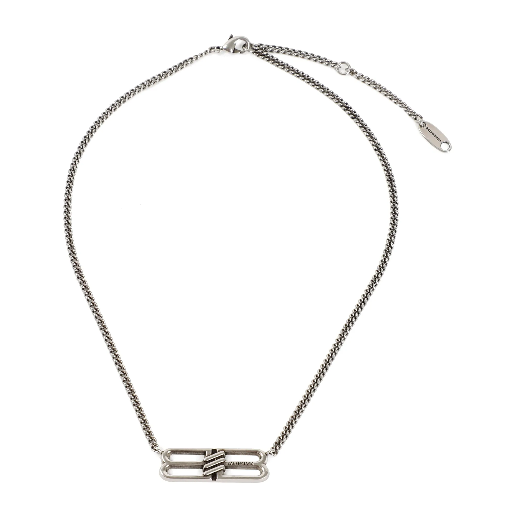 Antique Silver Bb Icon Necklace