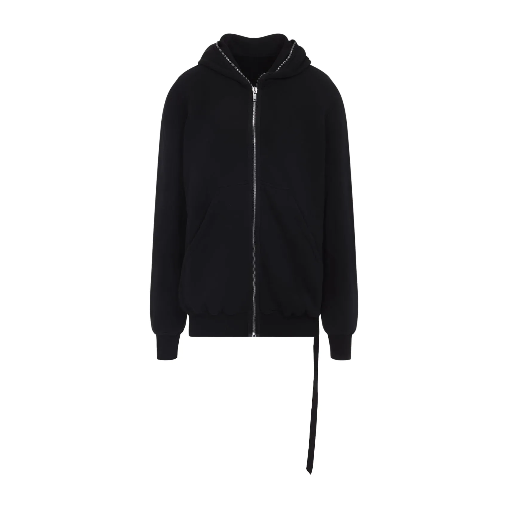 Black Gimp Cotton Hoodie