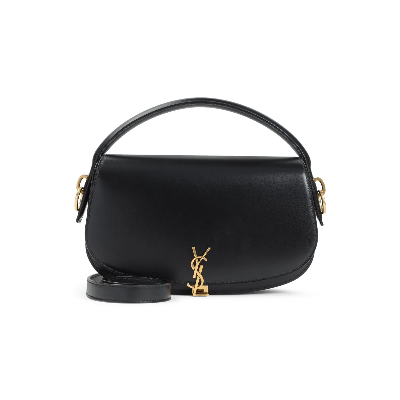 Black Voltaire Leather Shoulder Bag