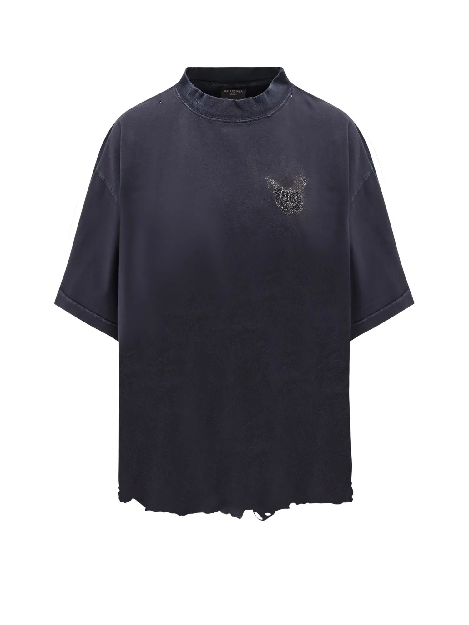 Cotton T-Shirt With Balenciaga Bb Classic Logo