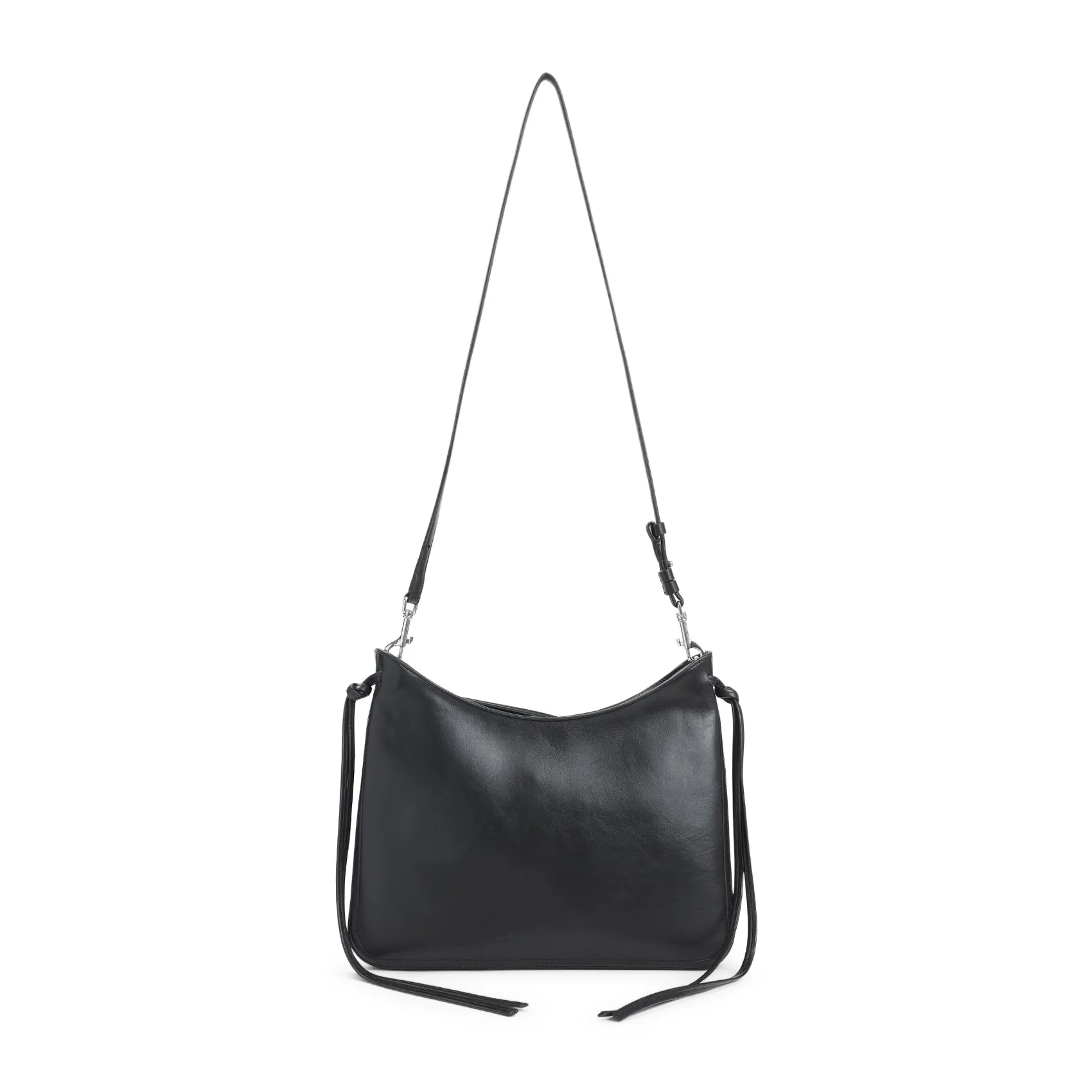 Black Gig Calf Leather Shoulder Bag