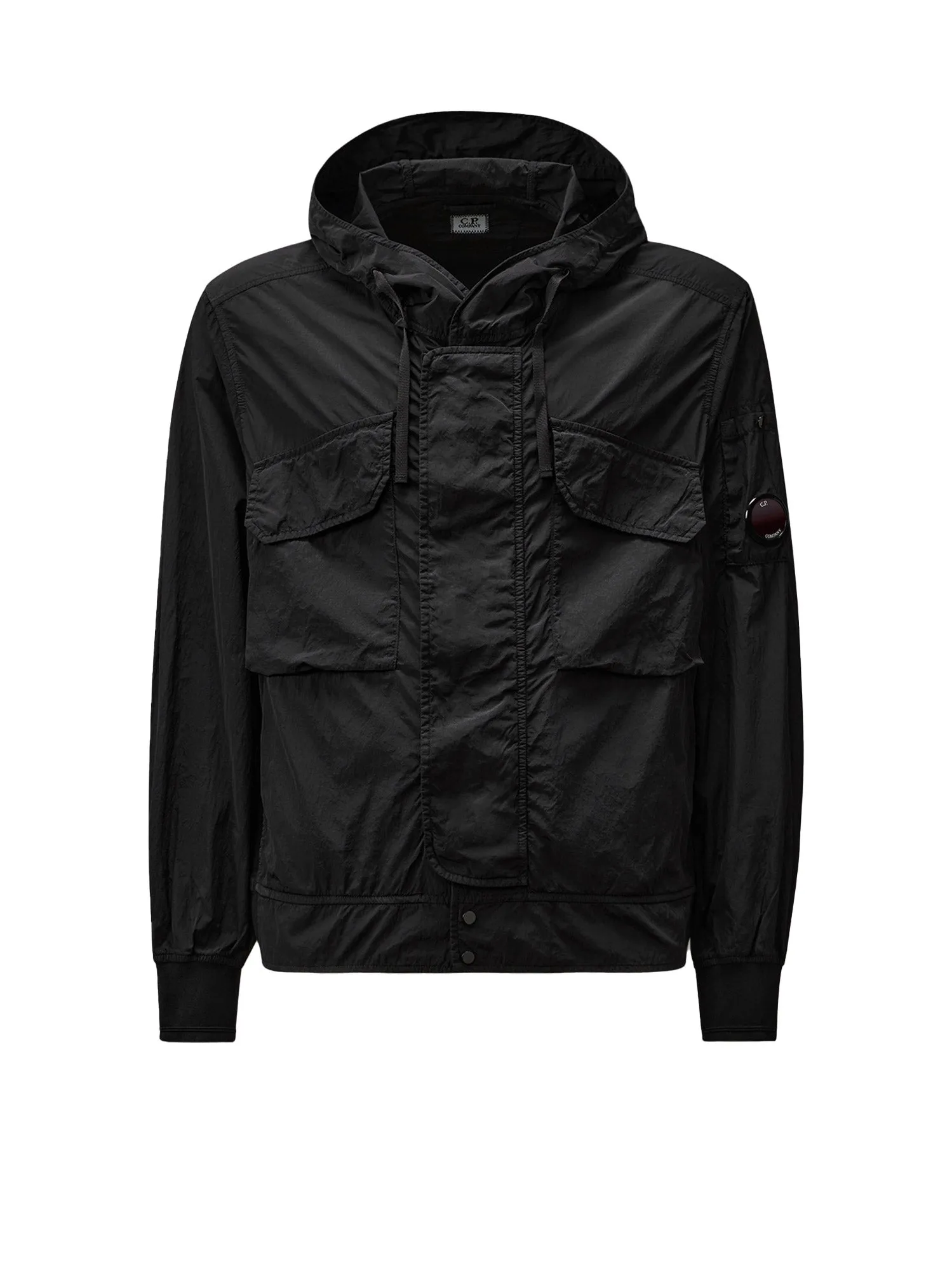 Chrome-R Nylon Jacket With Logo Detail