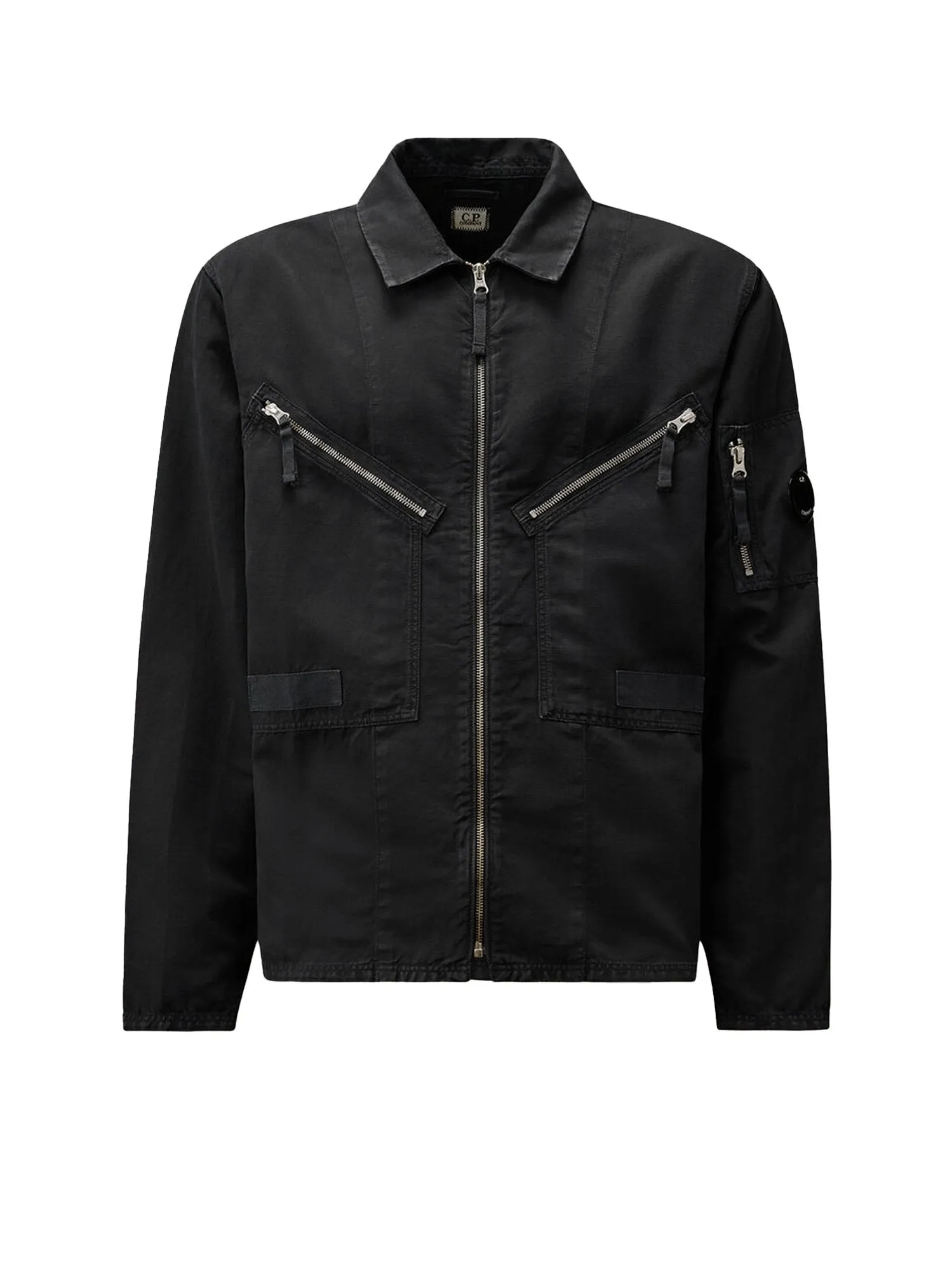 Cotton And Linen Shirt With Zip Closure