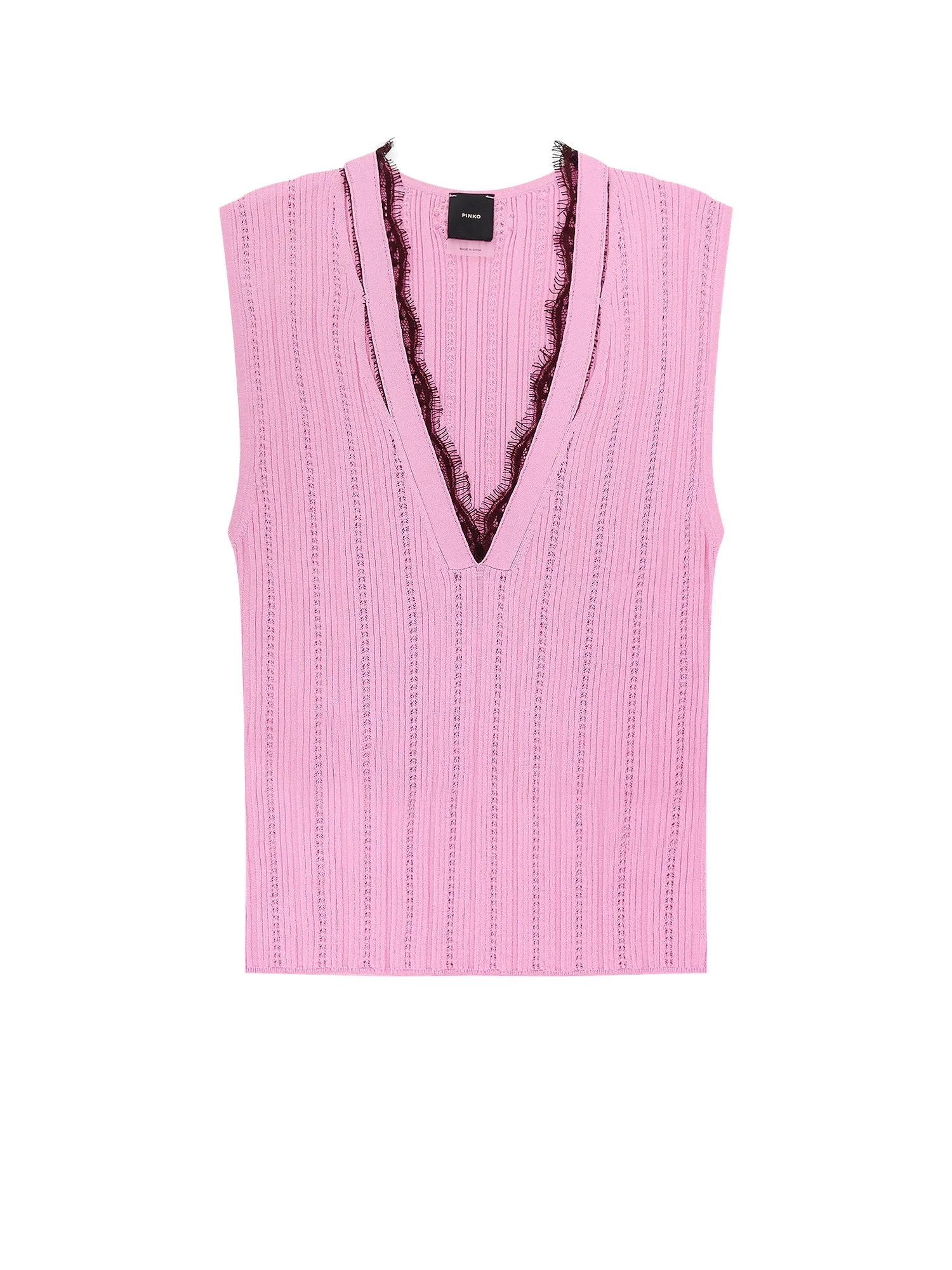 Montanaia Sleeveless Ribbed Viscose Blend Sweater