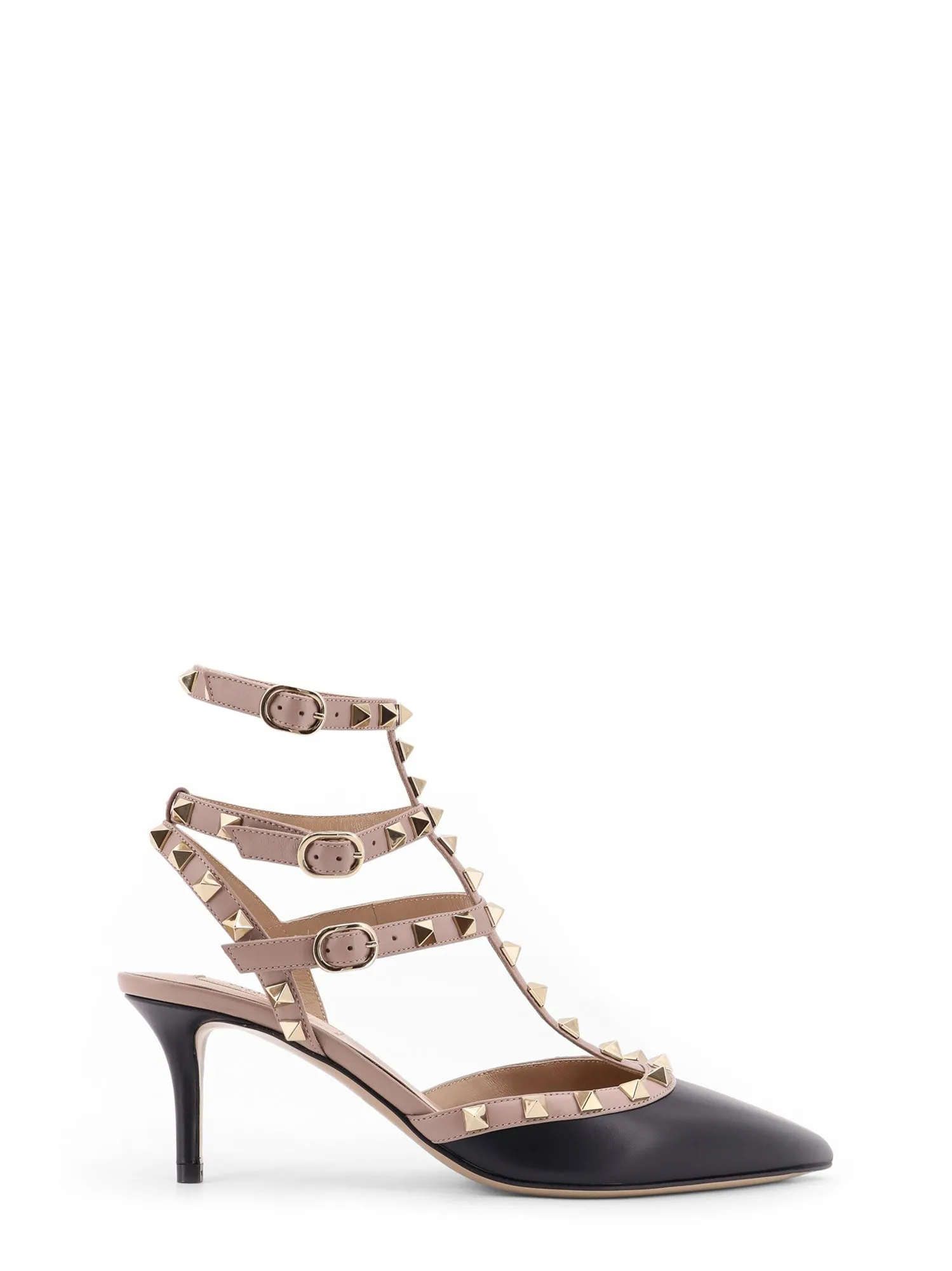 Rockstud Leather Decolleté Slingback