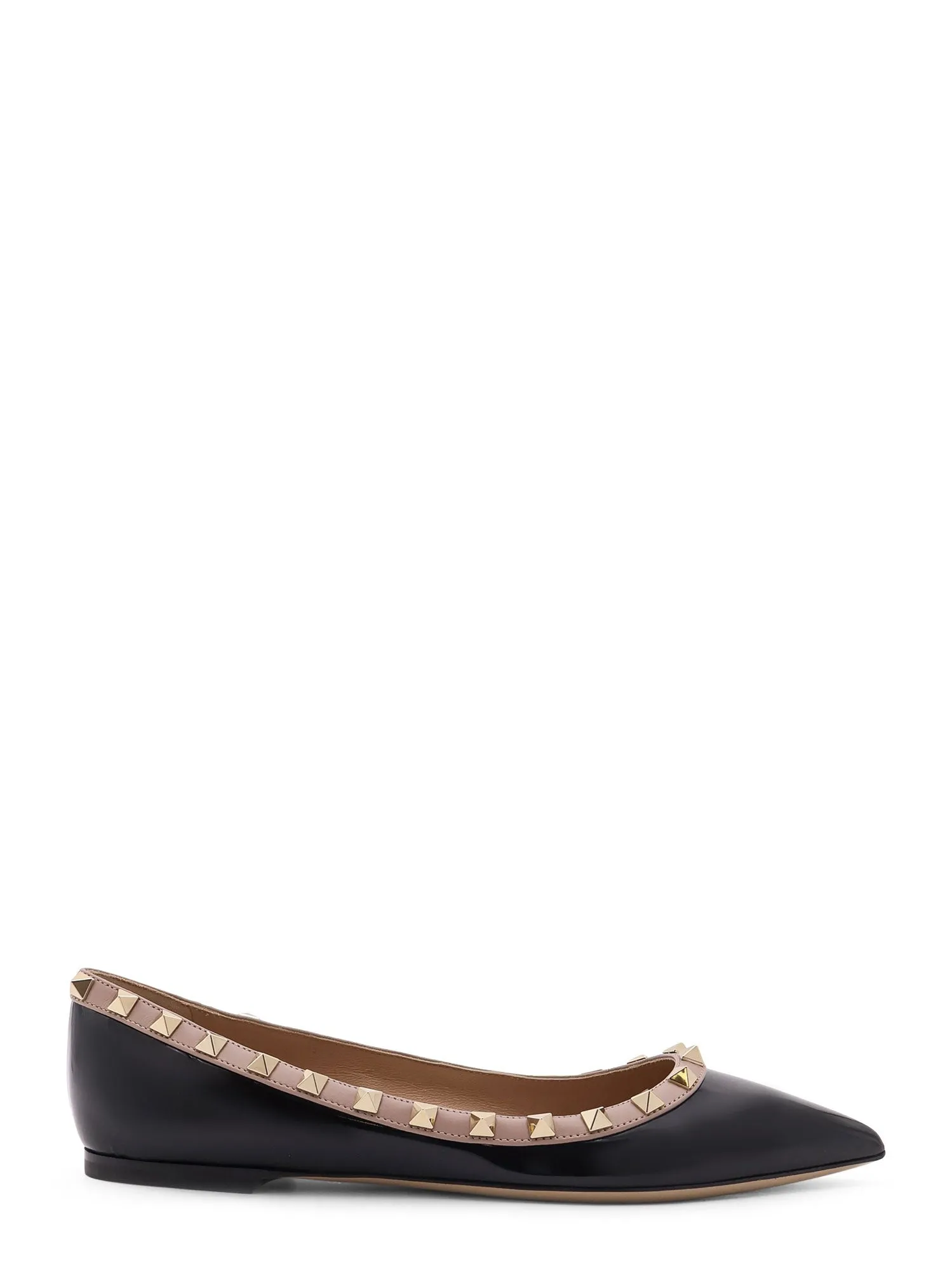 Rockstud Patent Leather Ballerinas