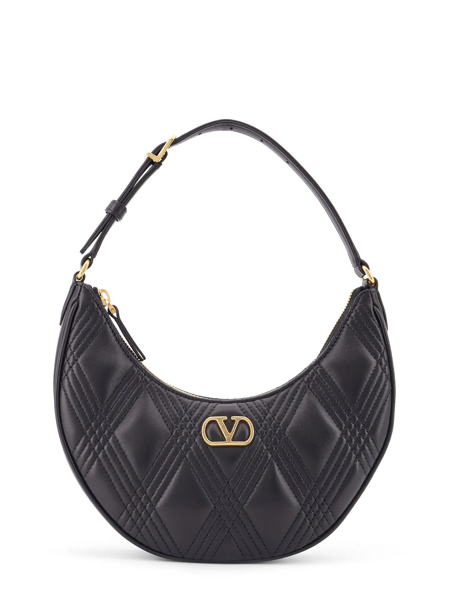 Quiltie 67 Leather Shoulder Bag With Vlogo