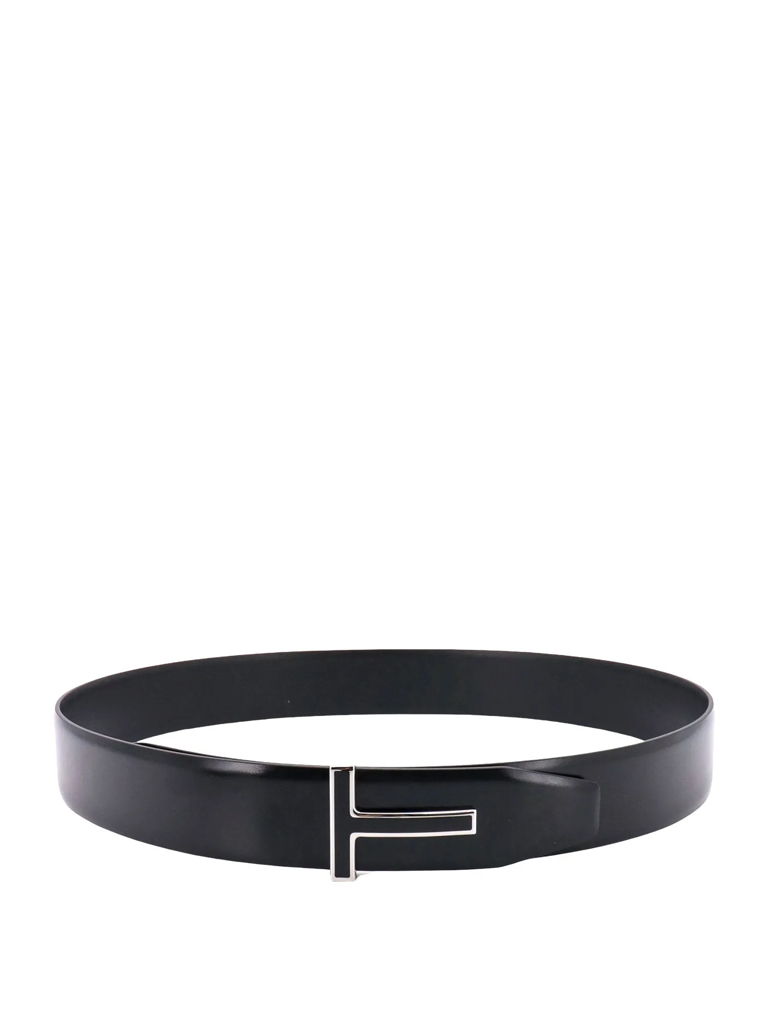 Leather Belt With Enamelled Logo