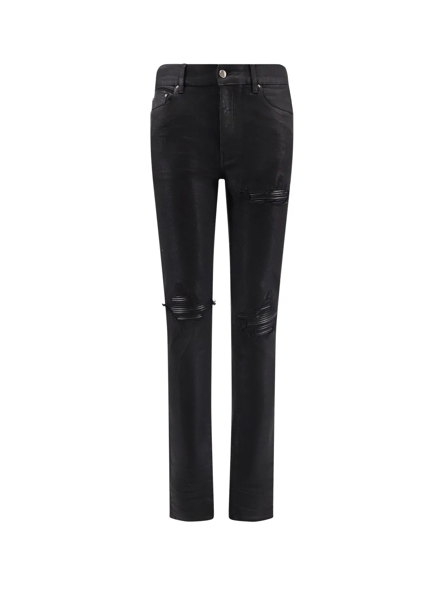 Denim Trousers With Destroyed Effect