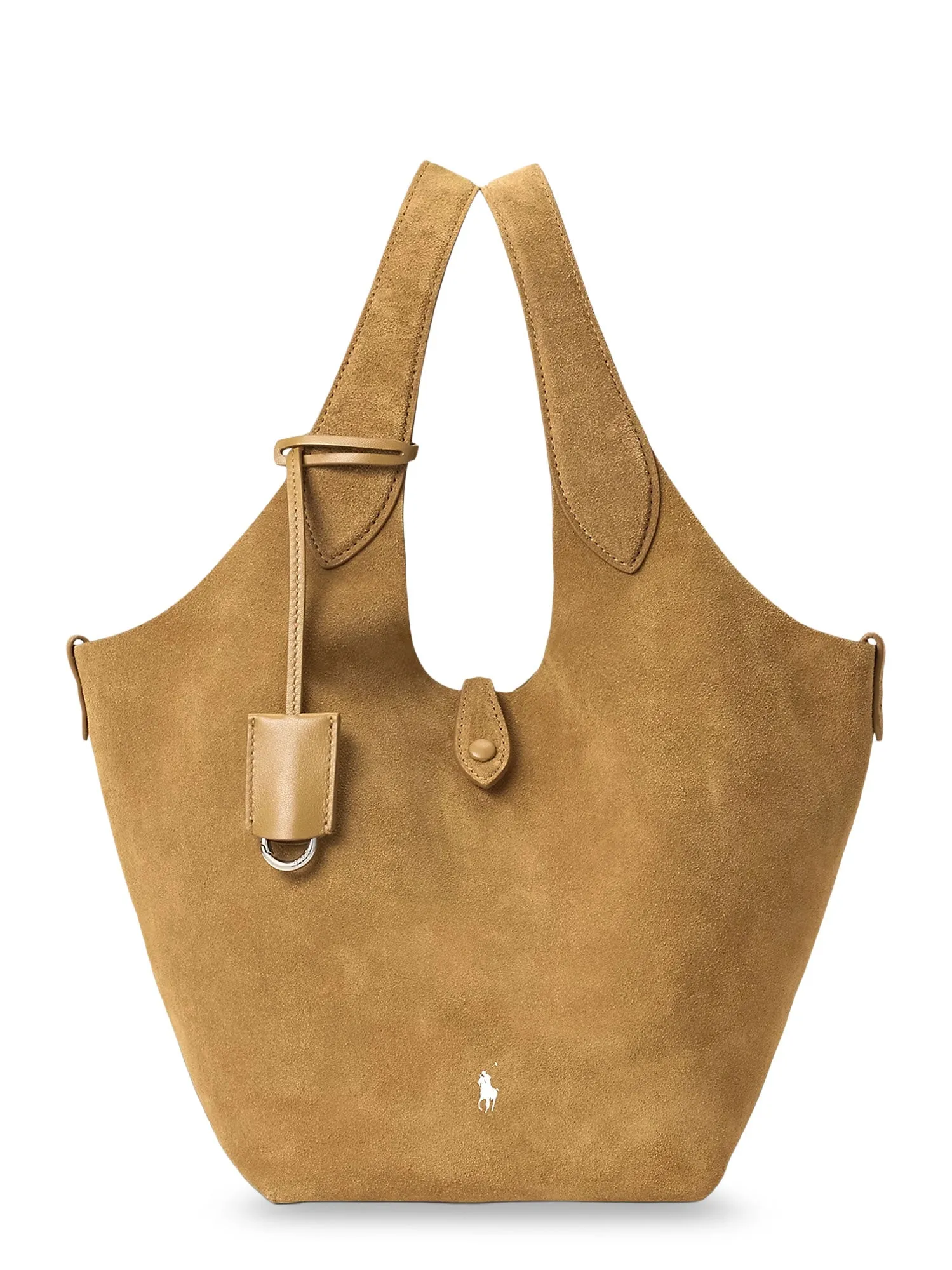 Suede Shoulder Bag With Logo