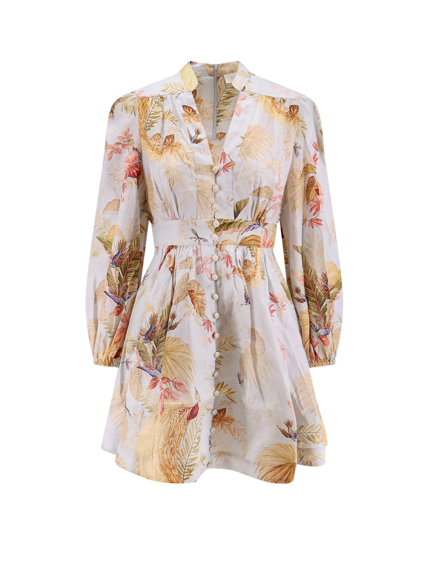 Ascension Plunge Linen Short Dress