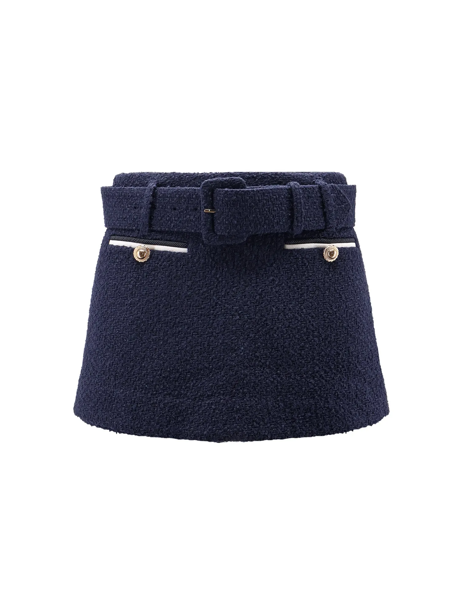 Bouclé Miniskirt With Shorts