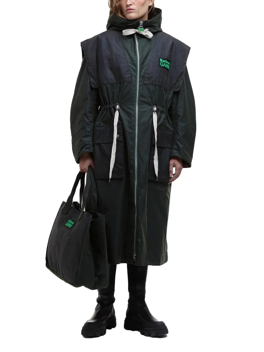 Barbour X Ganni Waxed Cotton Parka