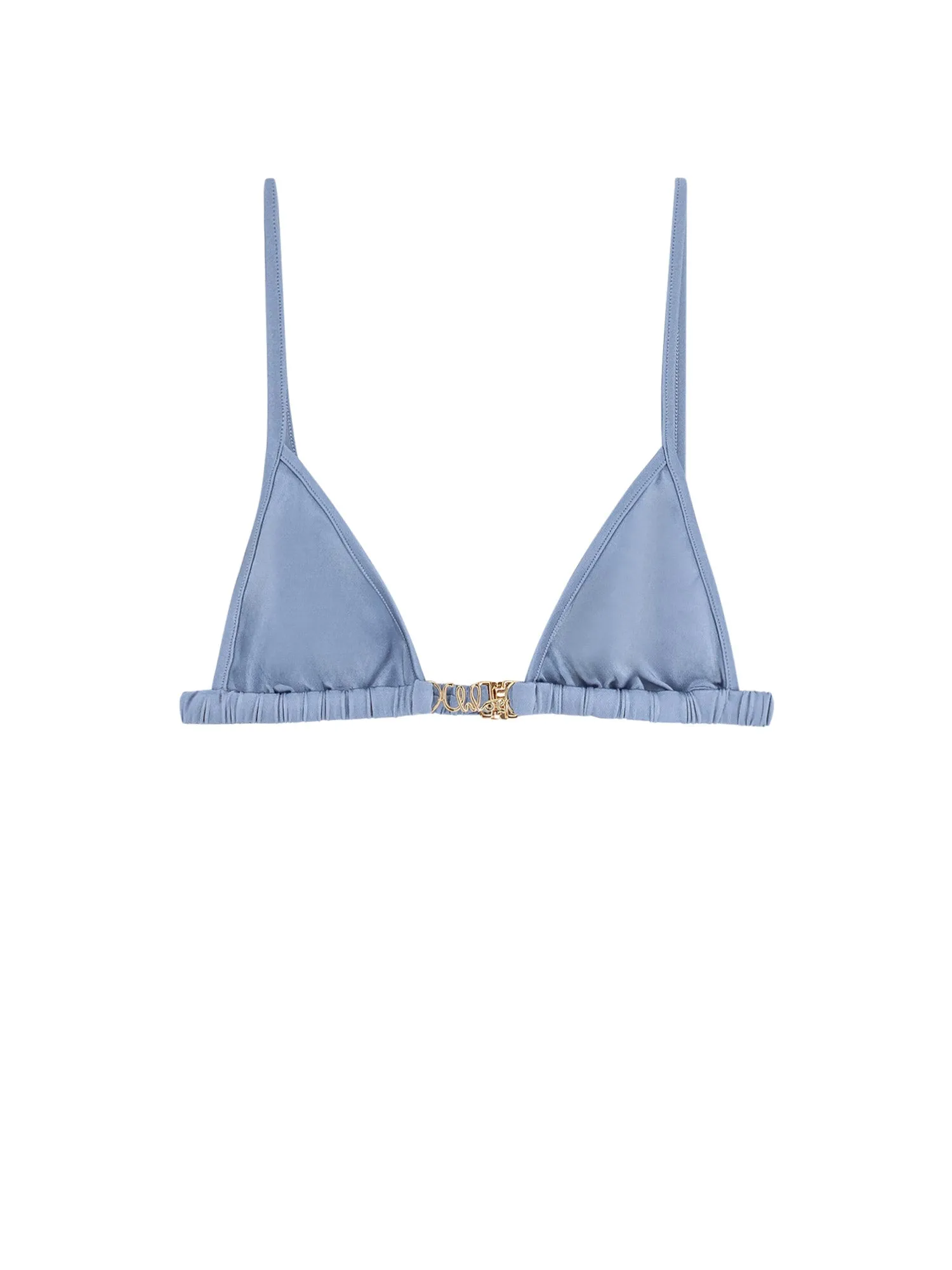 Nylon Bikini Top With Logo