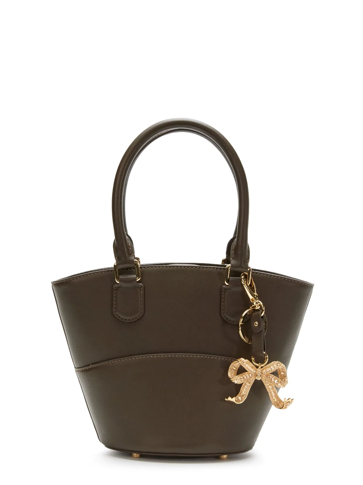 Leather Shoulder Bag With Iconic Charm