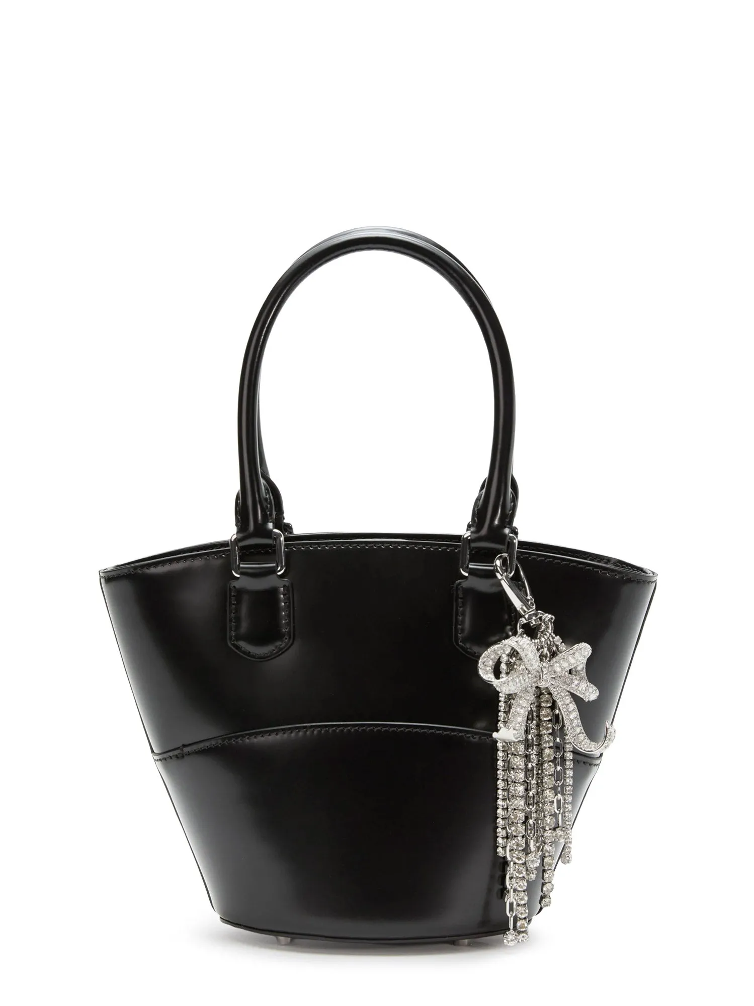 Leather Shoulder Bag With Charms