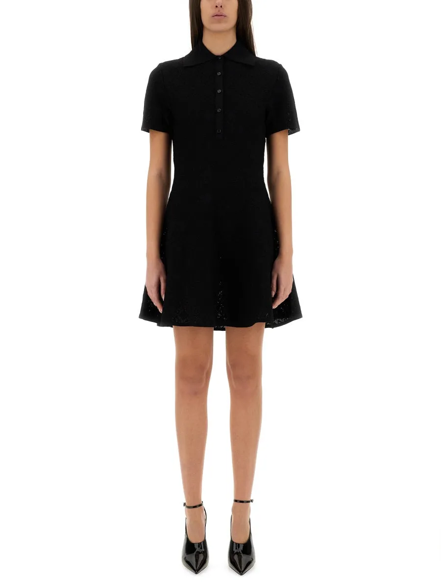 "Monogram 72" Jacquard Polo Style Dress