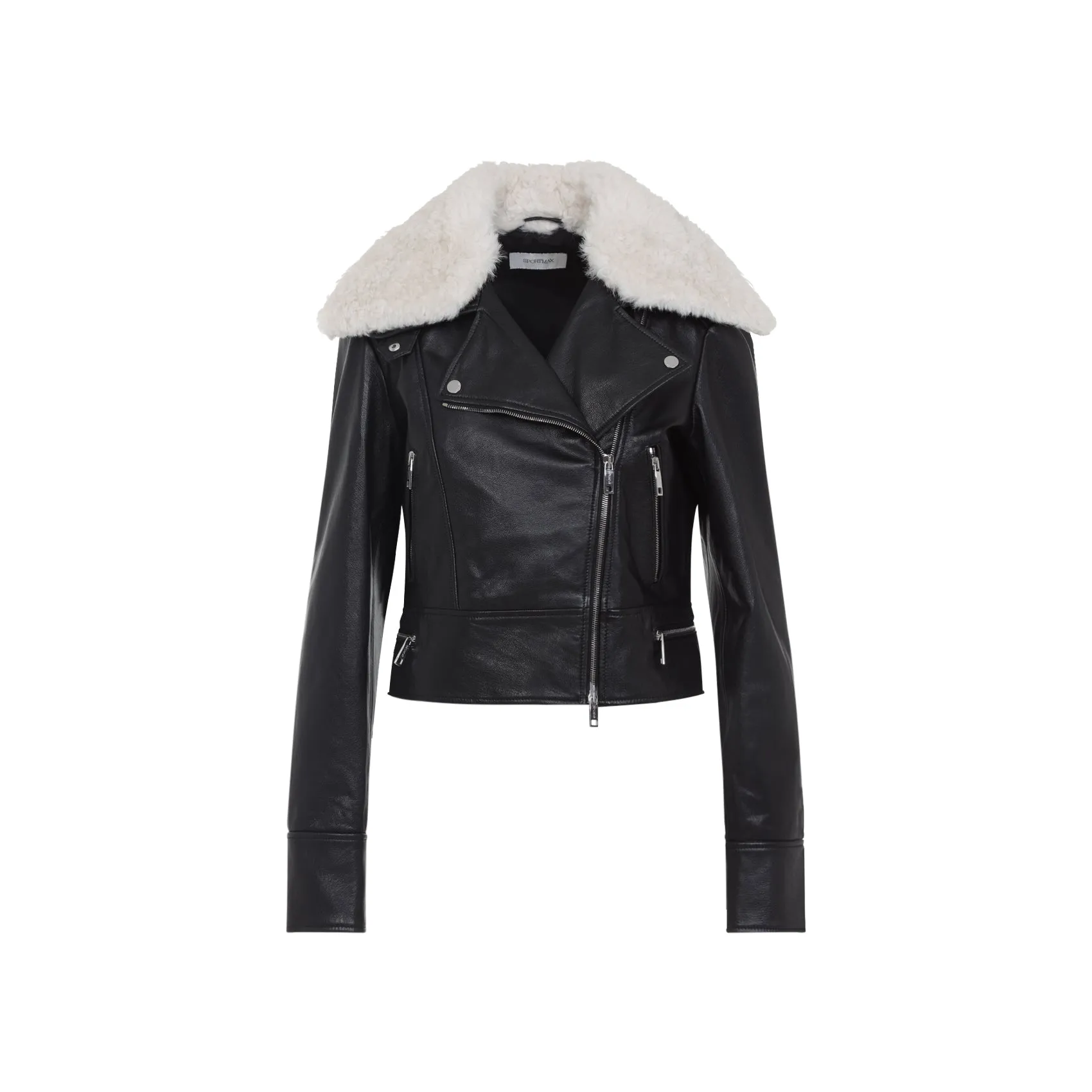 Black Leather Toscana Biker Jacket