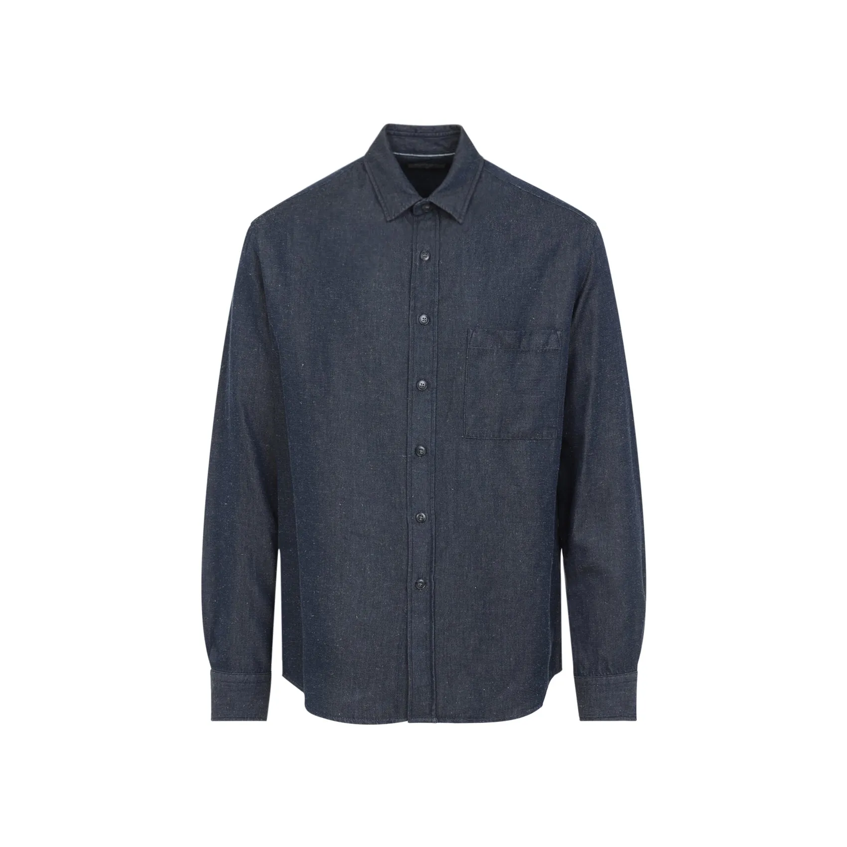 Denim Blue Cotton Denim Shirt