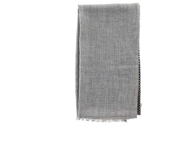 Sciarpa Loro Piana a Pois in Cashmere Multicolor Stampa python