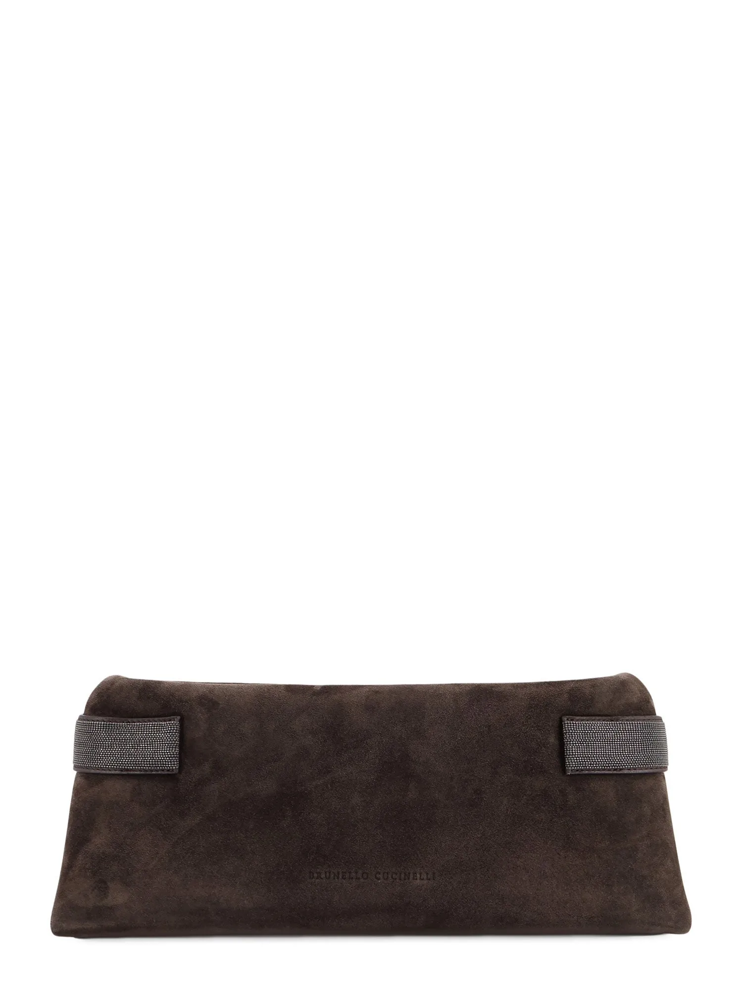 Suede Pochette With Monili Detail