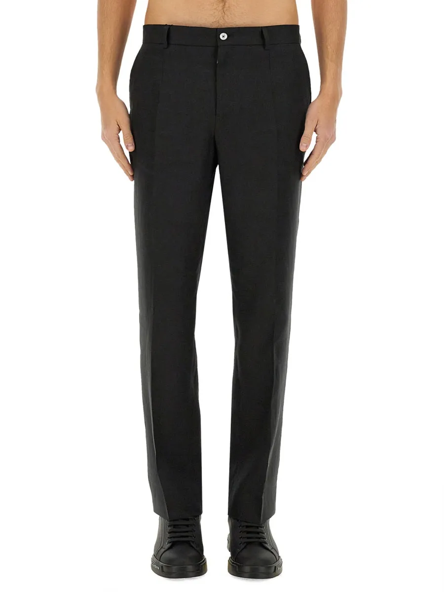 Stretch Linen Tailored Pants